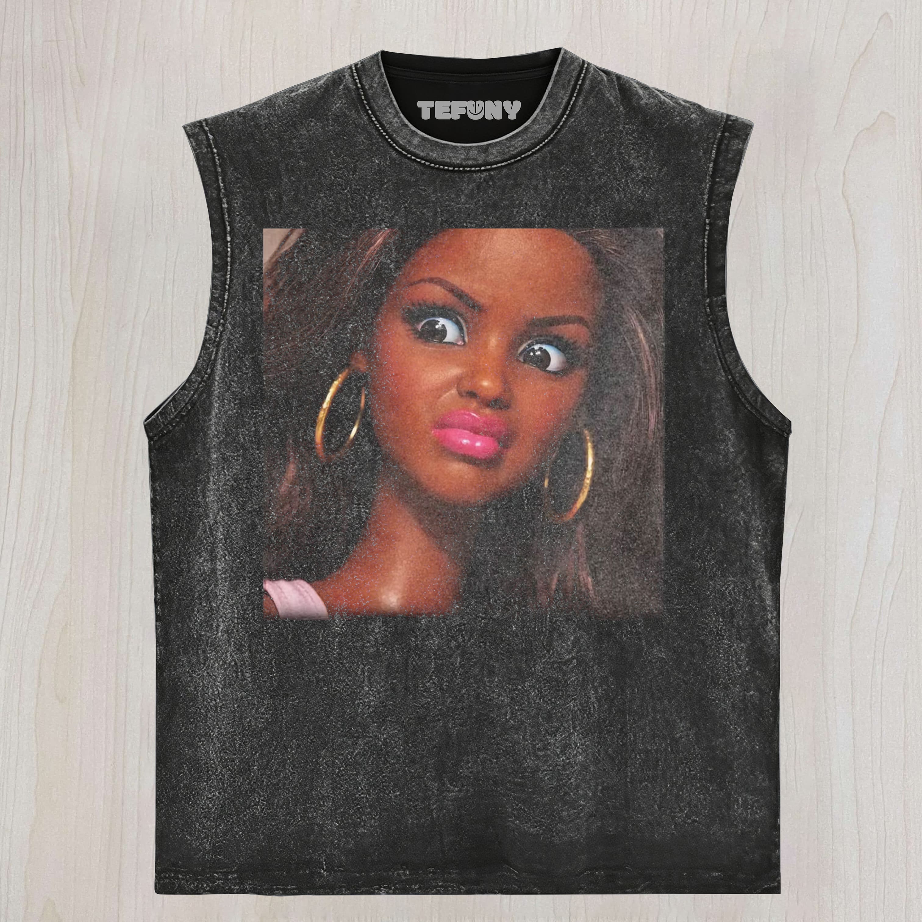 DOLL FACE BLACK GIRLLEATHER UNISEX TEE, TANK TOP, LAYERED LS, SWEATSHIRT & HOODIE