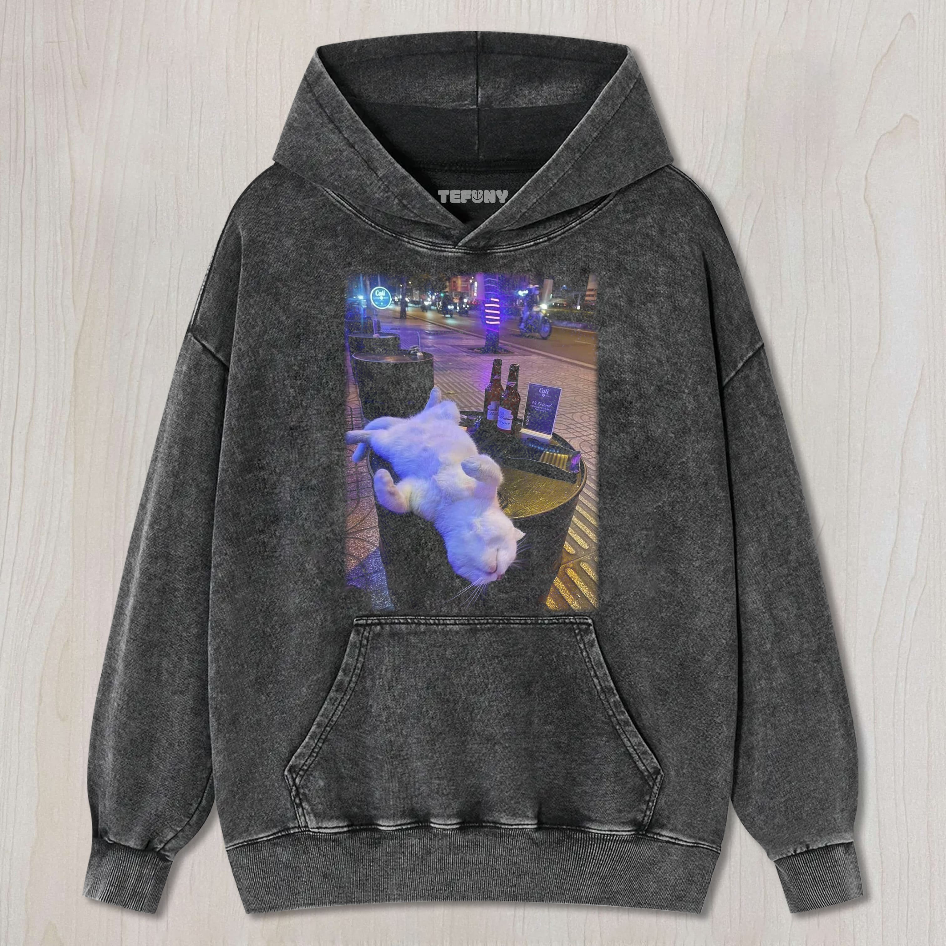 DRUNK CAT TEE & SWEAT & HOOD
