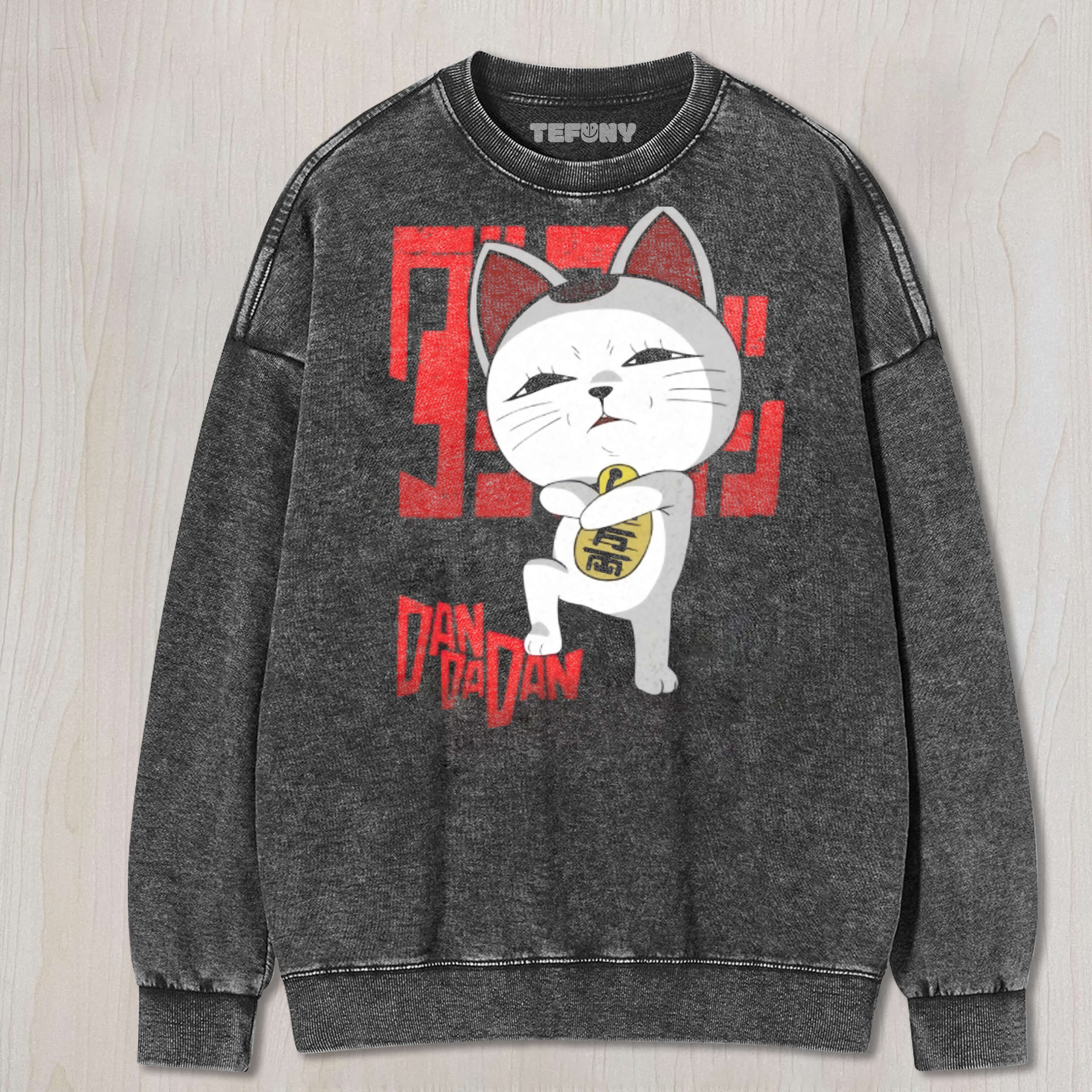 DANDADAN TURBO CAT VINTAGE COTTON WASH CREWNECK TEE & SWEAT & HOOD