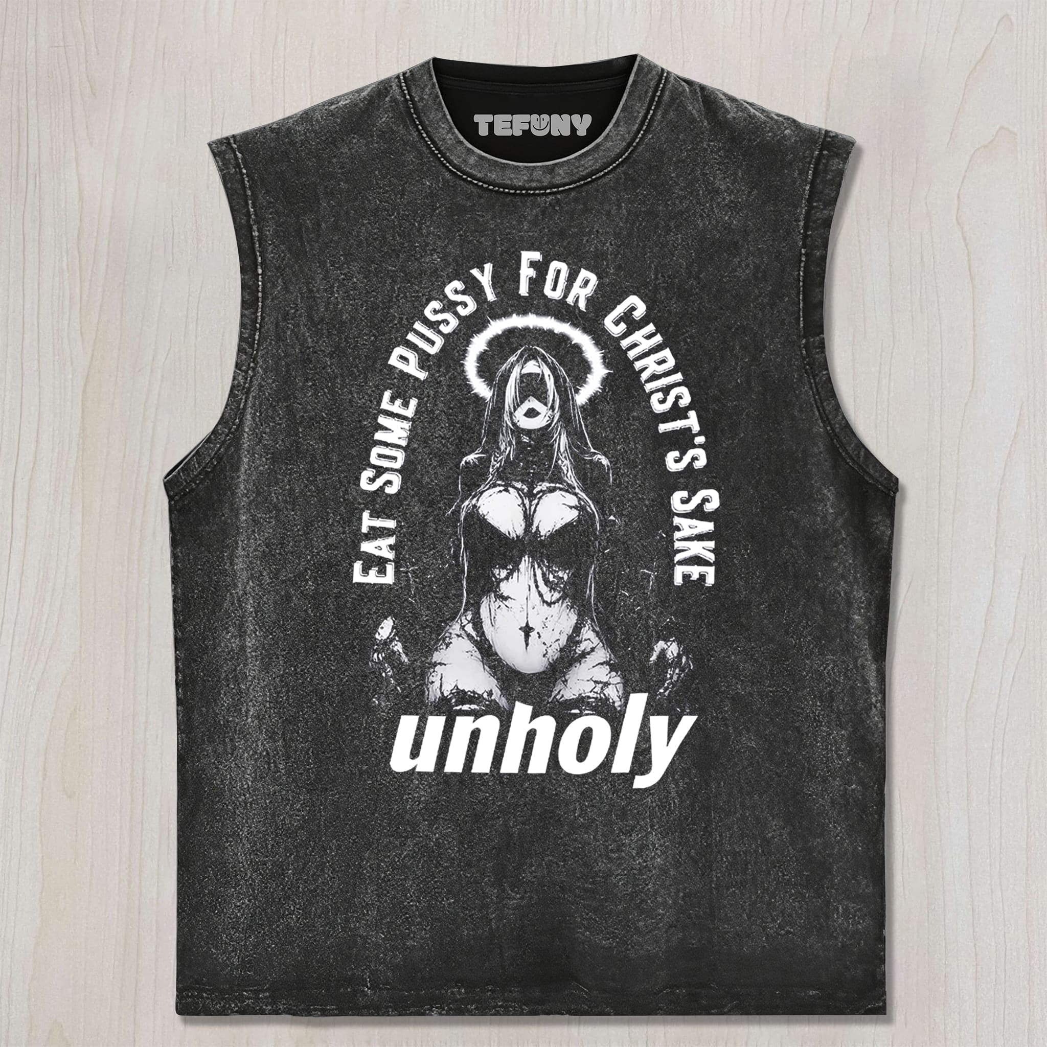 EAT SOME PUSSY FOR CHRIST'S SAKE UNISEX TEE, TANK TOP, LAYERED LS, SWEATSHIRT & HOODIE