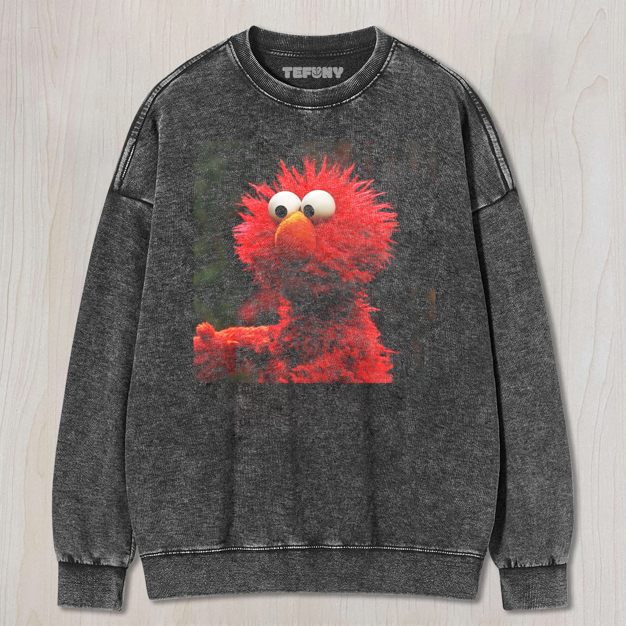 ELMO WITH FRIZZY HAIR UNISEX TEE, TANK TOP, LAYERED LS, SWEATSHIRT & HOODIE