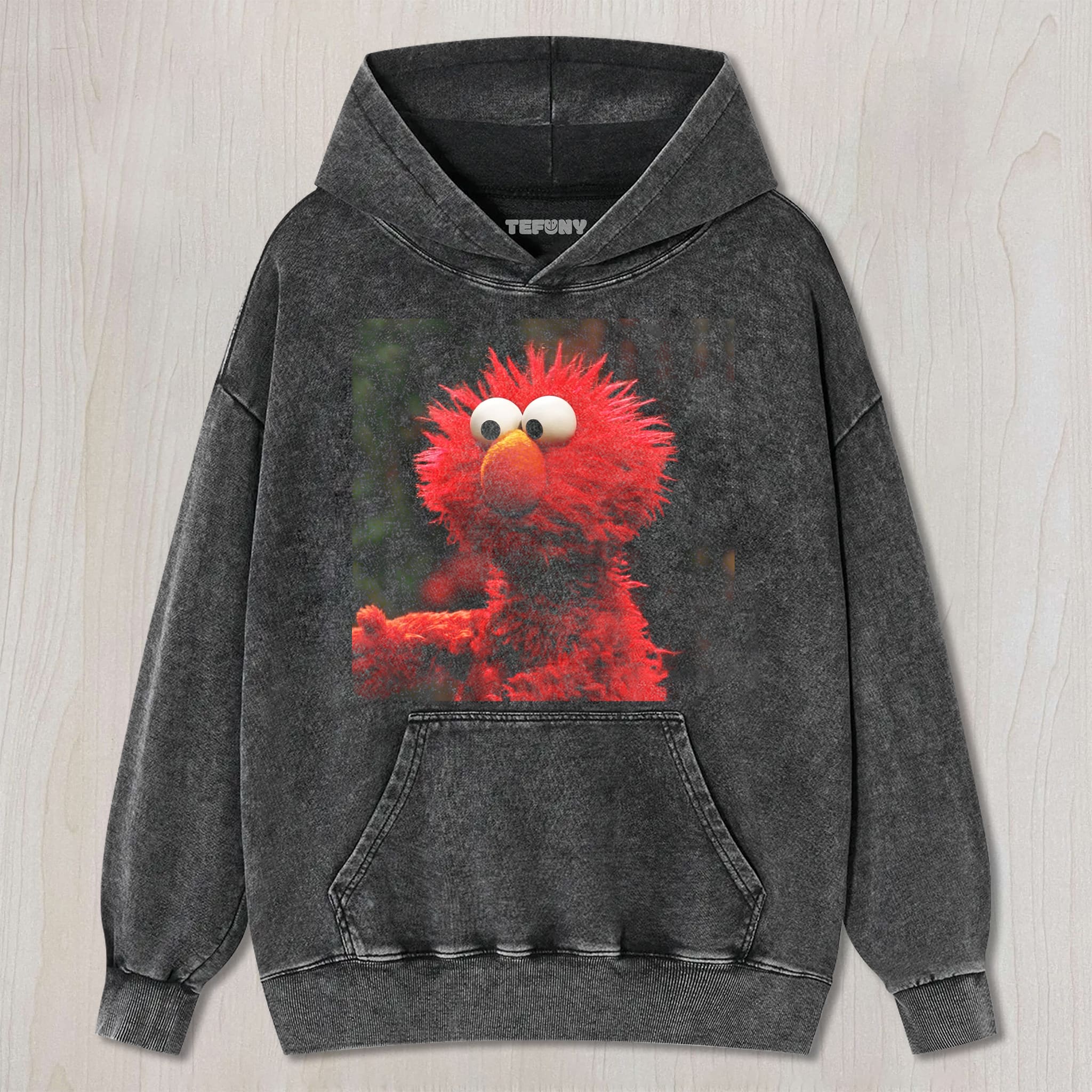 ELMO WITH FRIZZY HAIR UNISEX TEE, TANK TOP, LAYERED LS, SWEATSHIRT & HOODIE