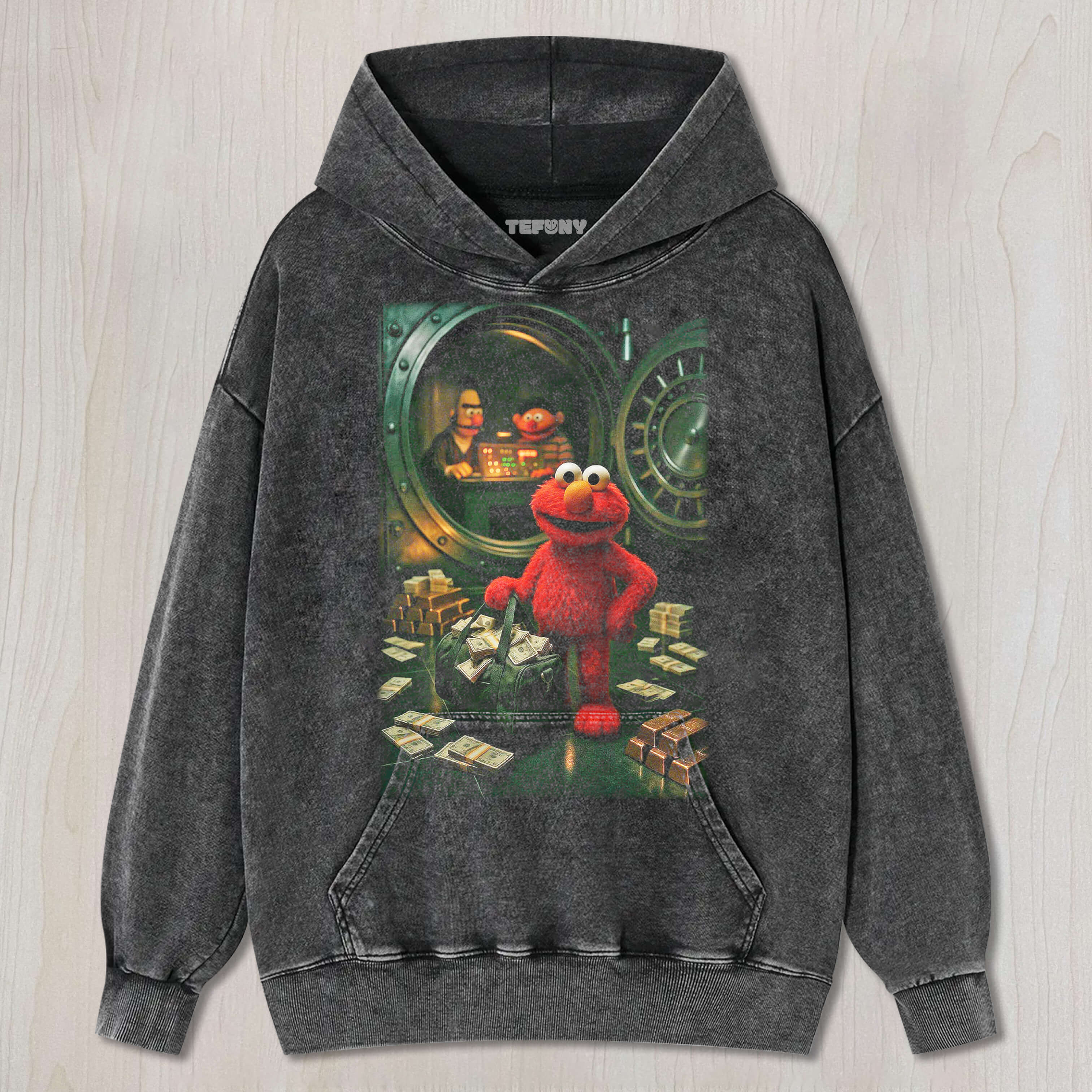 ELMO IS DOING BAD THINGS IN THE BANK T-SHIRT