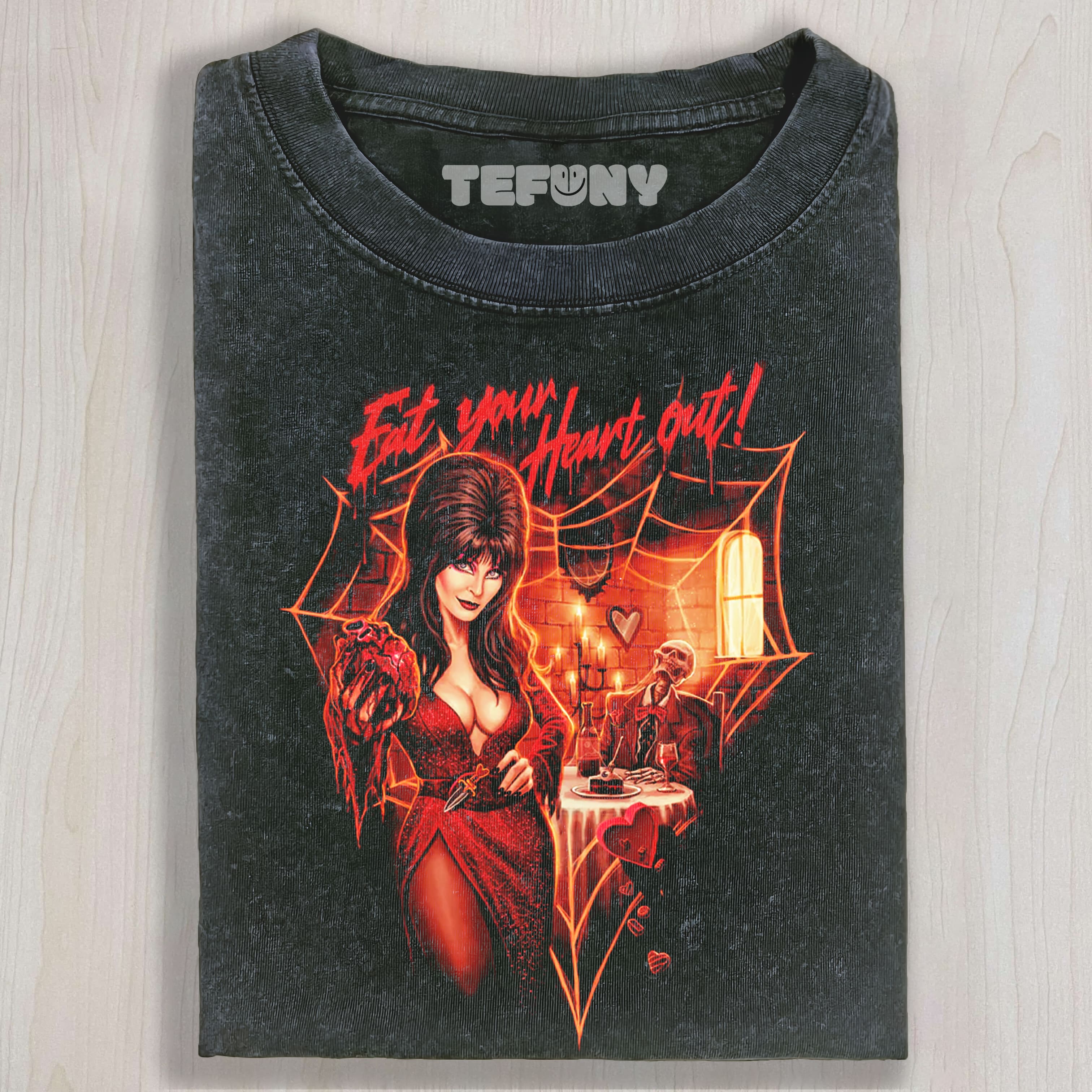 ELVIRA EAT YOUR HEART OUT TEE & SWEAT & HOOD
