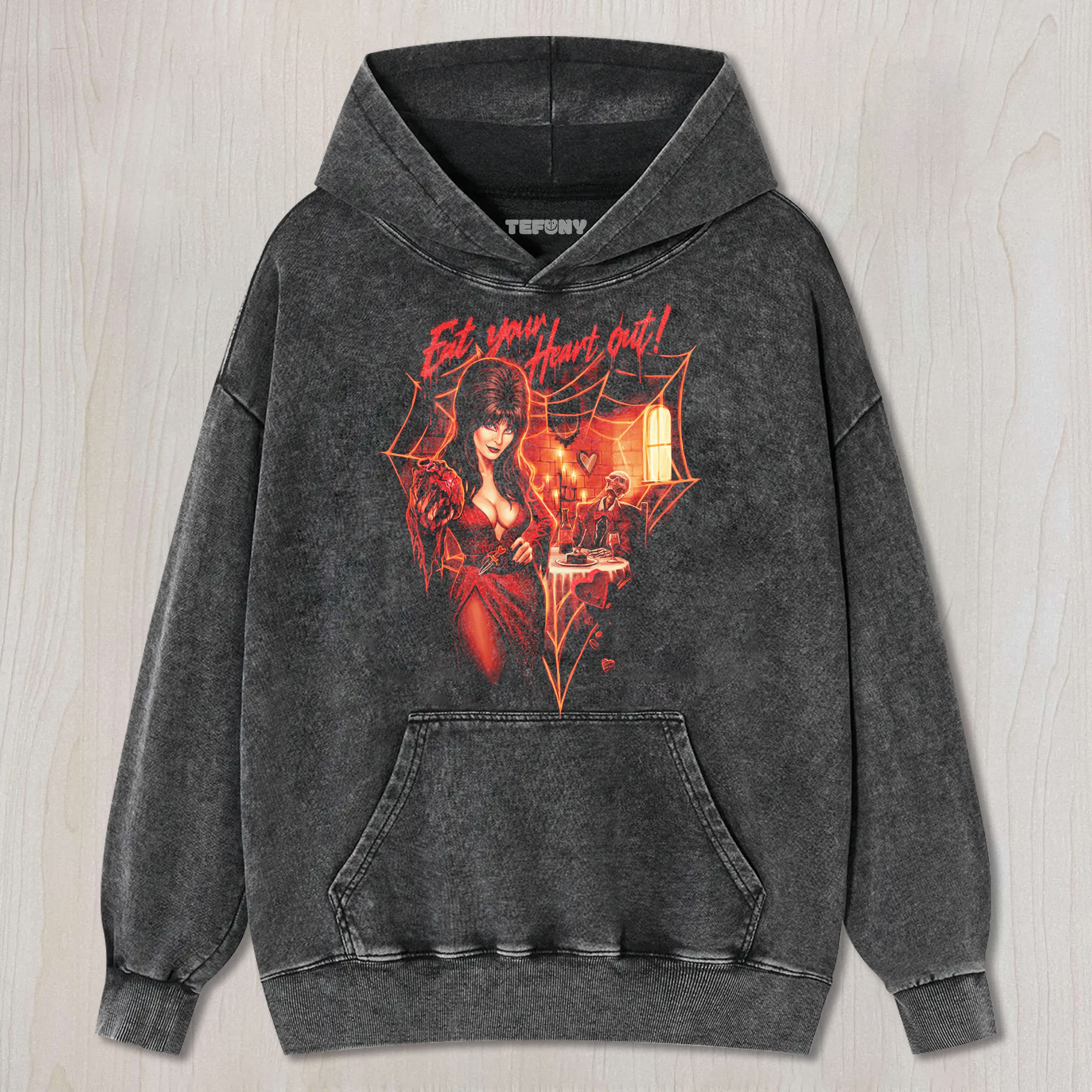 ELVIRA EAT YOUR HEART OUT TEE & SWEAT & HOOD