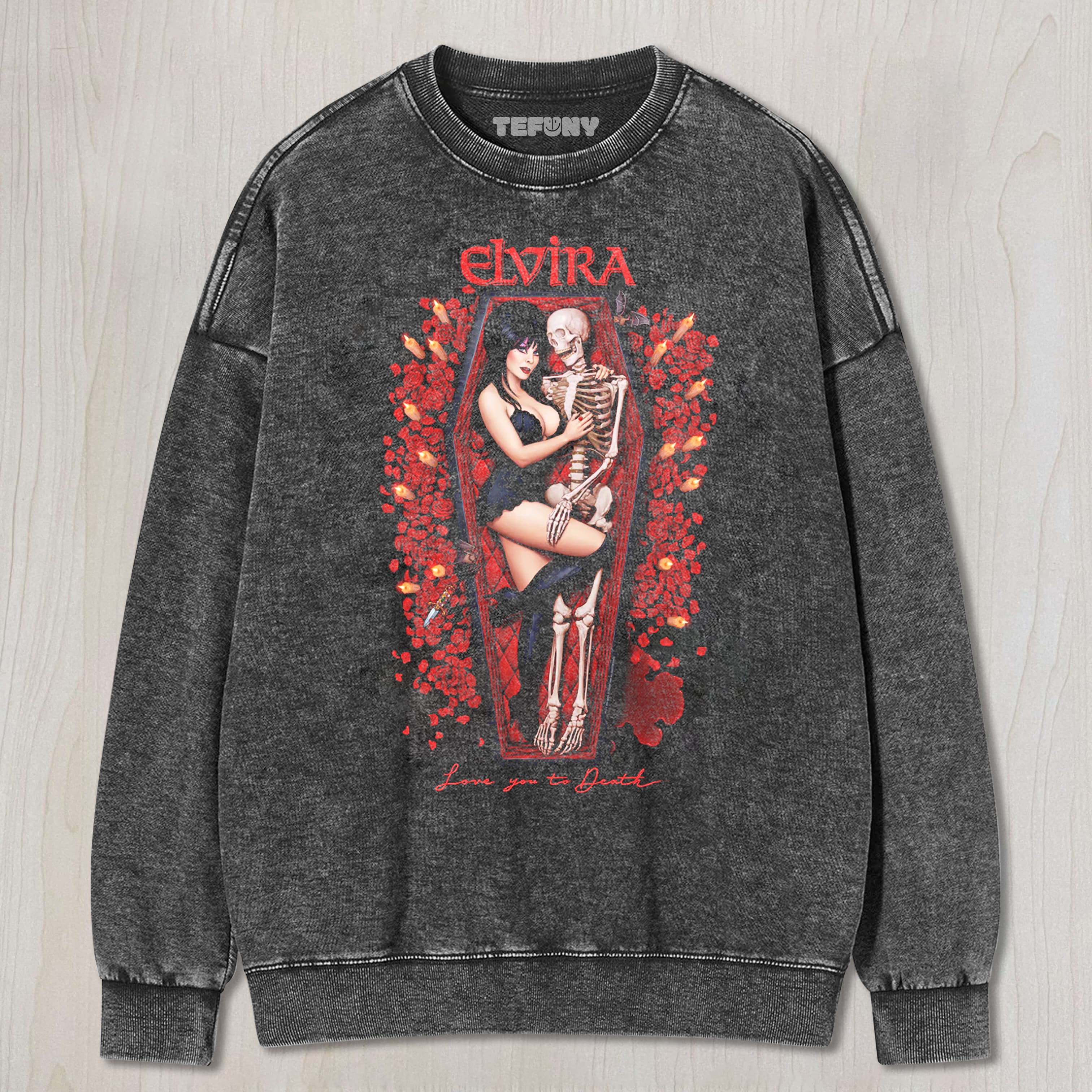 ELVIRA LOVE YOU TO DEATH TEE & SWEAT & HOOD