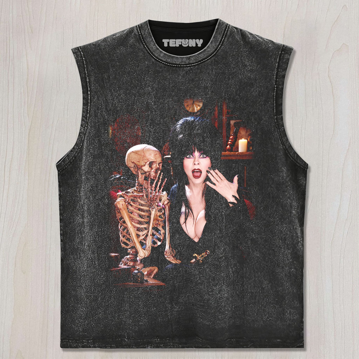 ELVIRA & SKELETON UNISEX TEE, TANK TOP, LAYERED LS, SWEATSHIRT & HOODIE