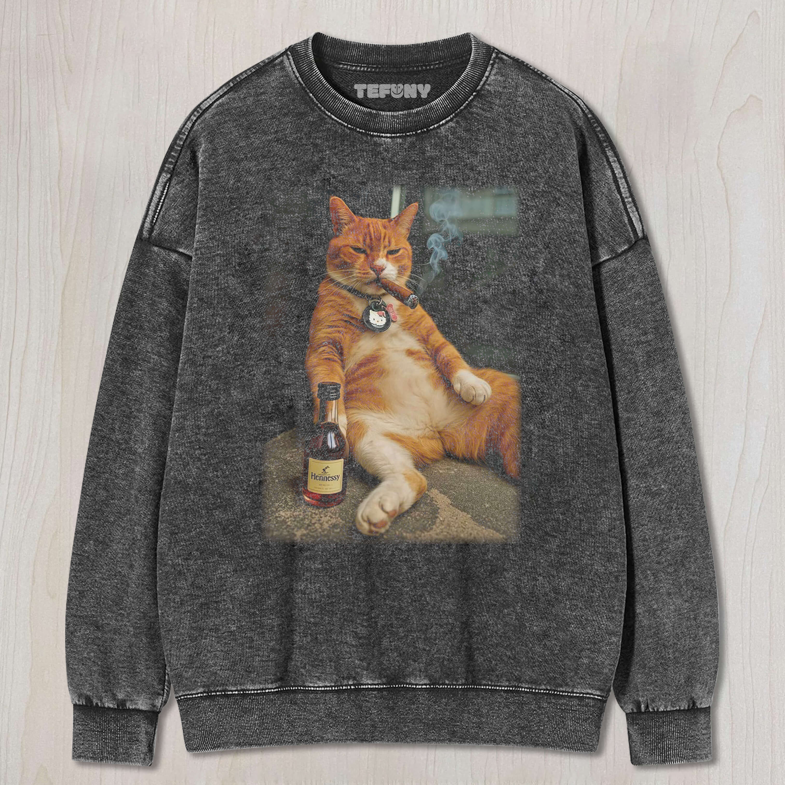 EMO SMOKING CAT V1 T-SHIRT