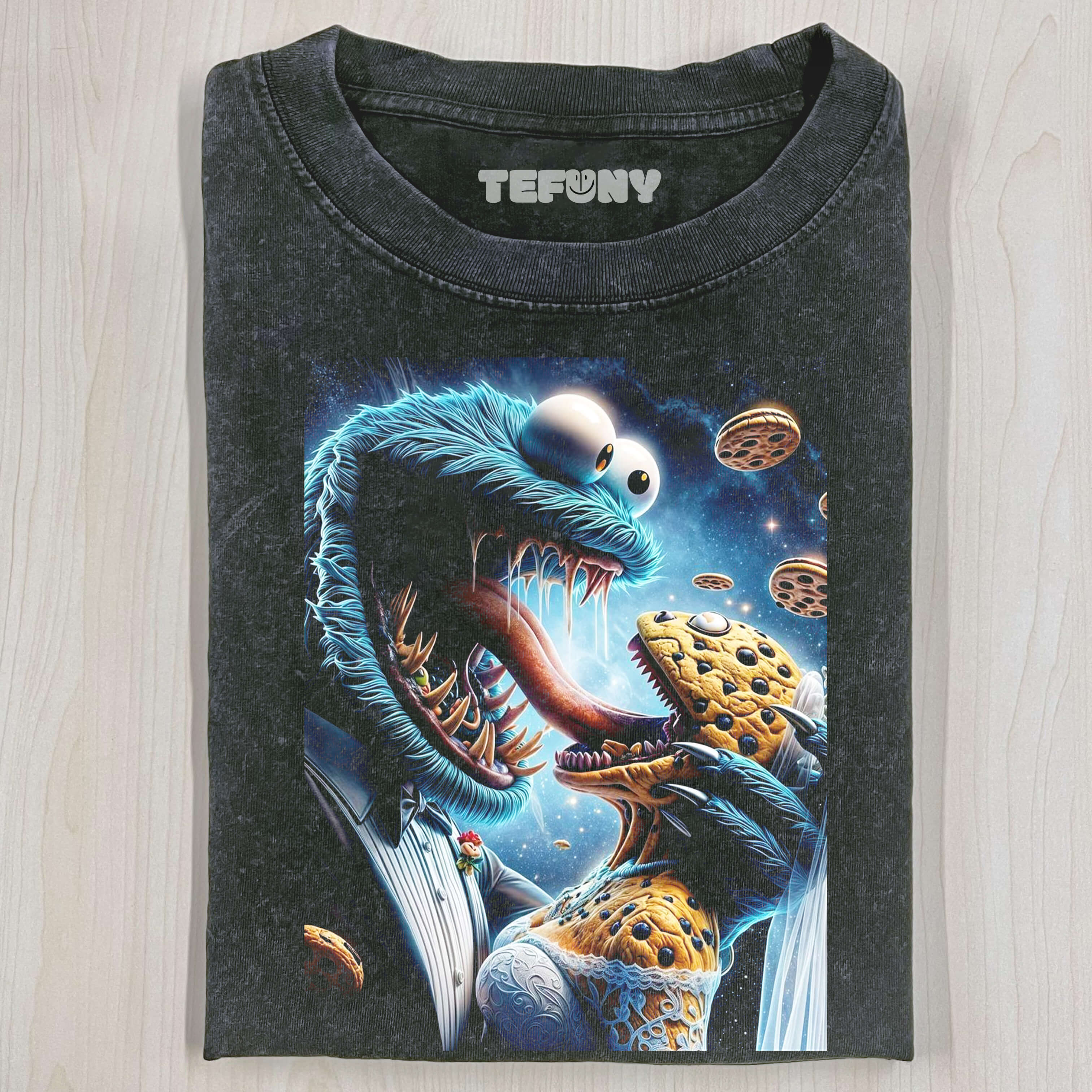 EVIL COOKIE MONSTER COUPLE T-SHIRT