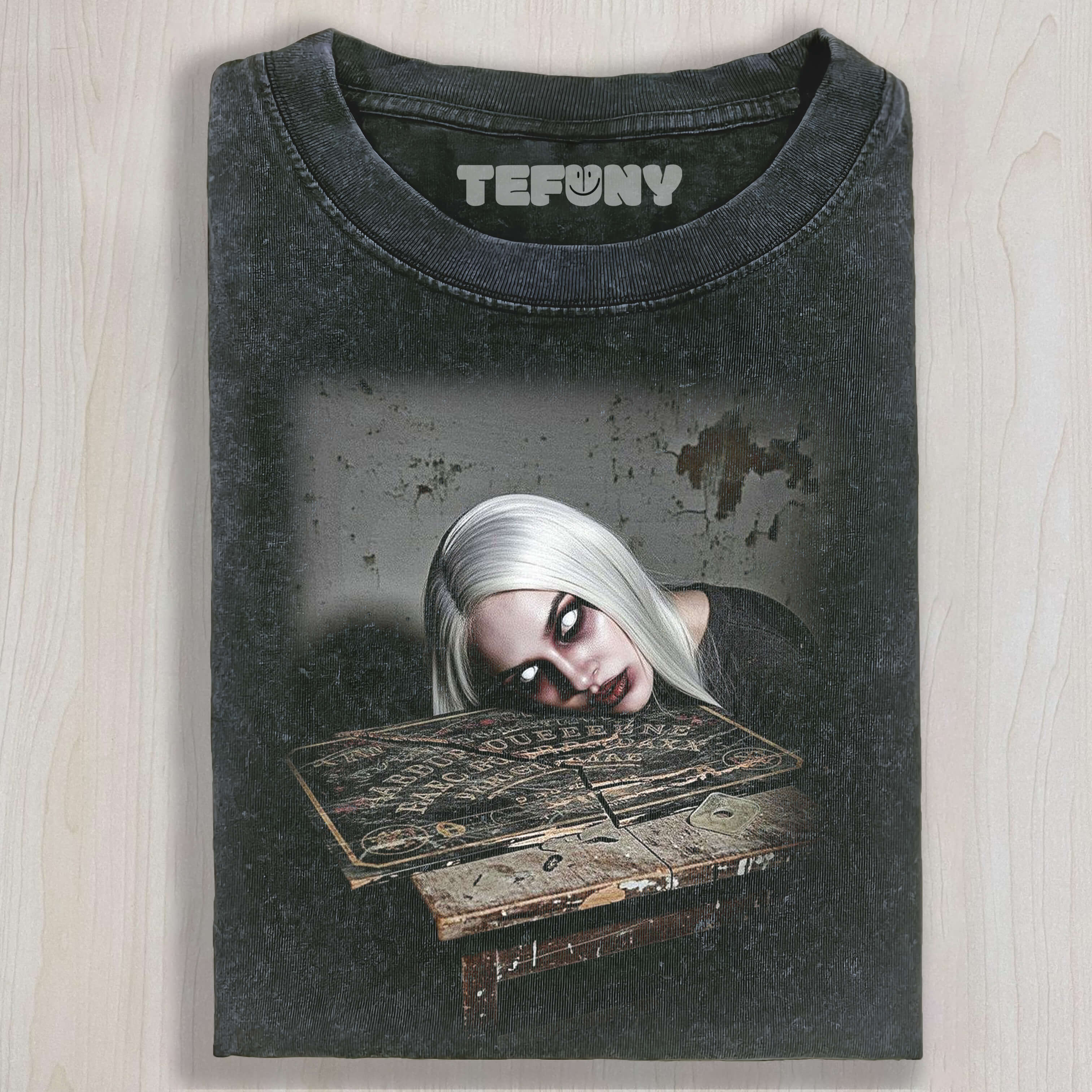 EYELESS WHITE-HAIRED WOMAN T-SHIRT