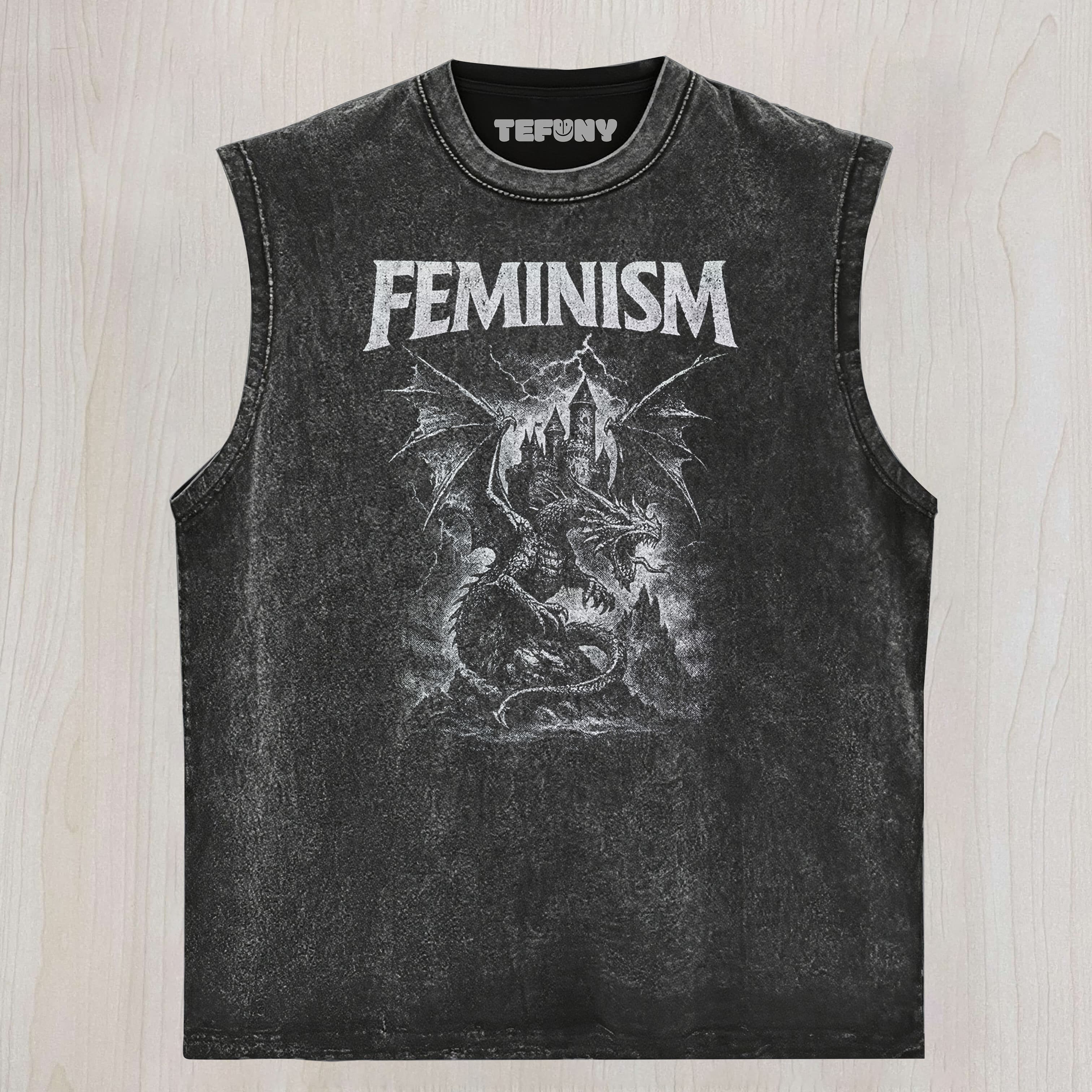 FEMINISM DRAGON FANTASYUNISEX TEE, TANK TOP, LAYERED LS, SWEATSHIRT & HOODIE