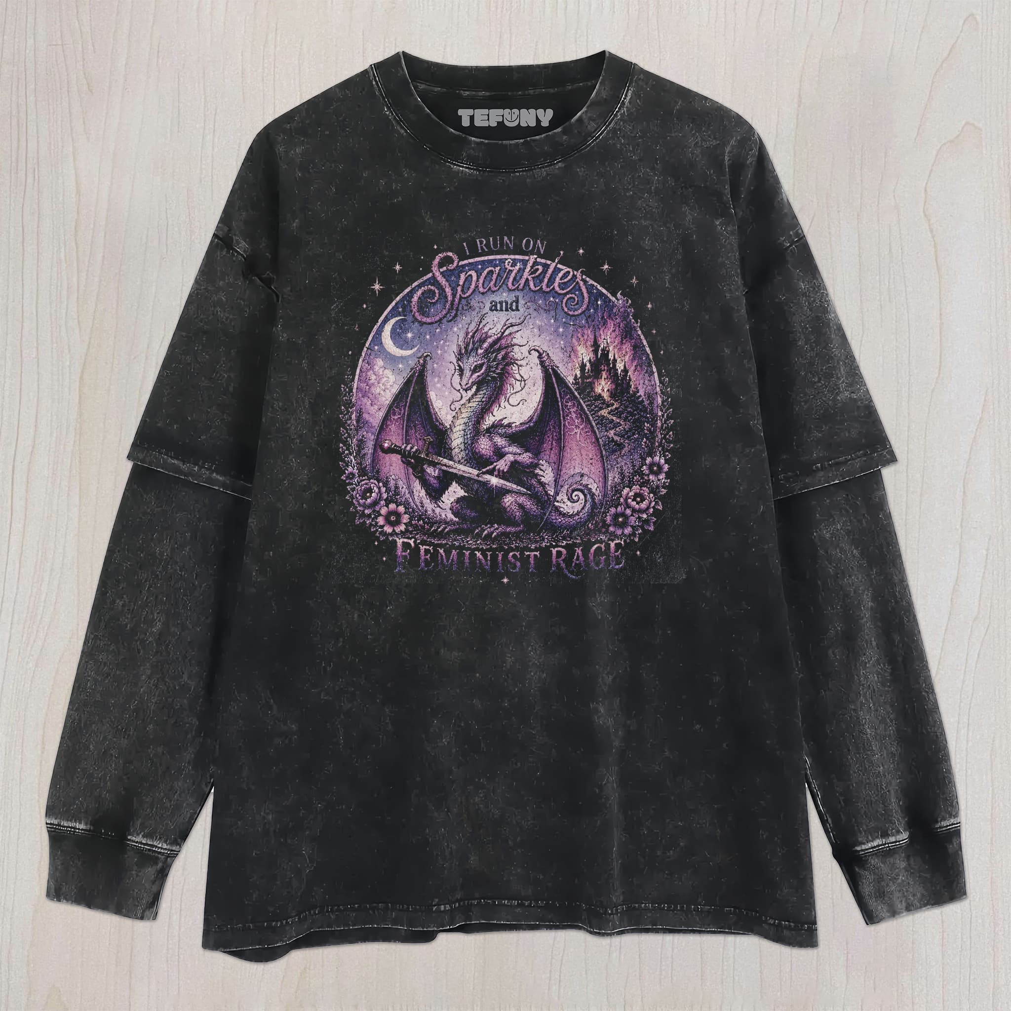 FEMINIST DRAGON UNISEX TEE, TANK TOP, LAYERED LS, SWEATSHIRT & HOODIE