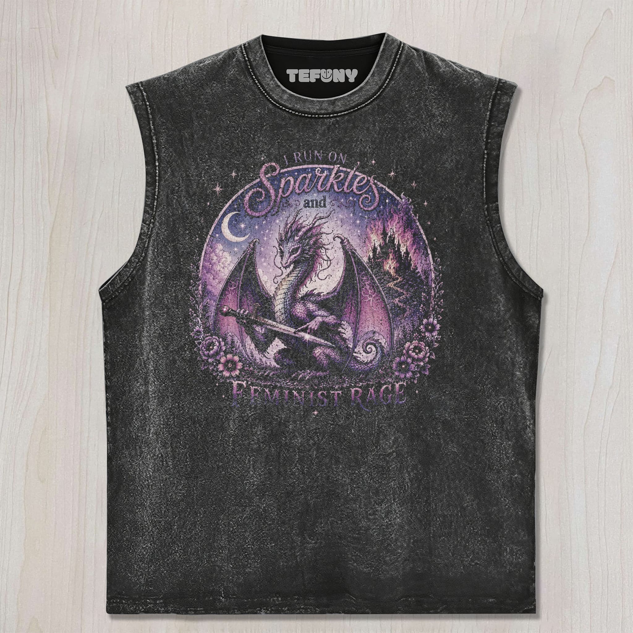 FEMINIST DRAGON UNISEX TEE, TANK TOP, LAYERED LS, SWEATSHIRT & HOODIE