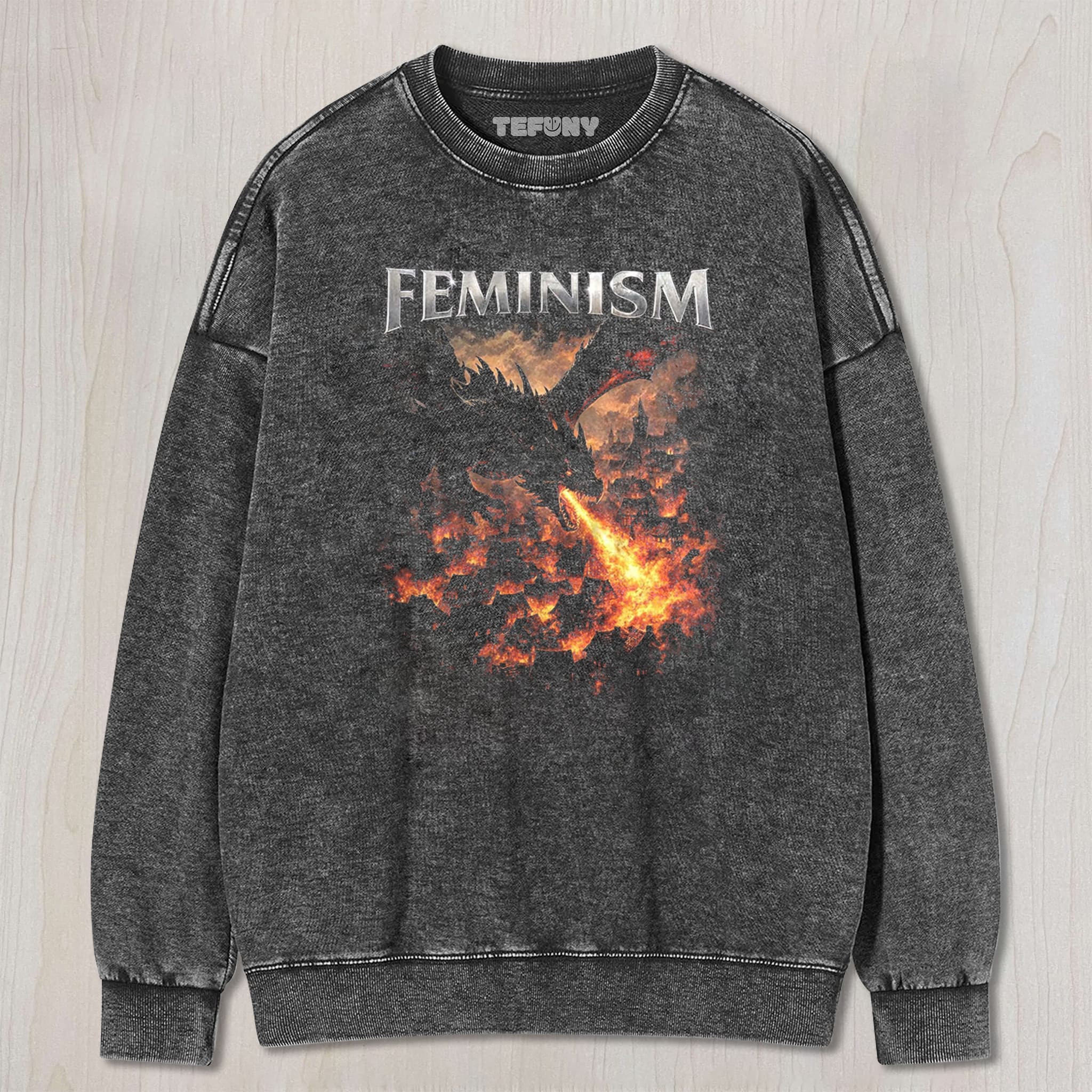 FEMINIST DRAGONV1 UNISEX TEE, TANK TOP, LAYERED LS, SWEATSHIRT & HOODIE