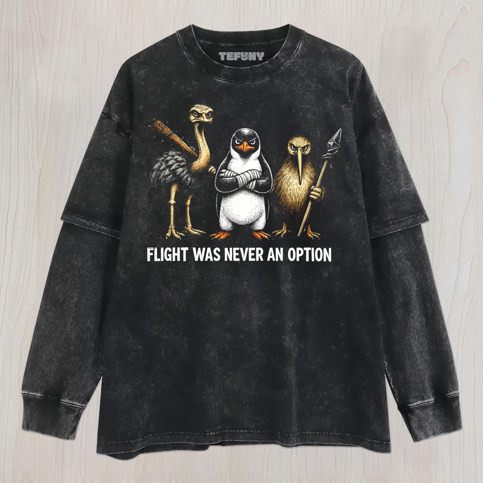FLIGHT WAS NEVER AN OPTION V10 UNISEX TEE, TANK TOP, LAYERED LS, SWEATSHIRT & HOODIE