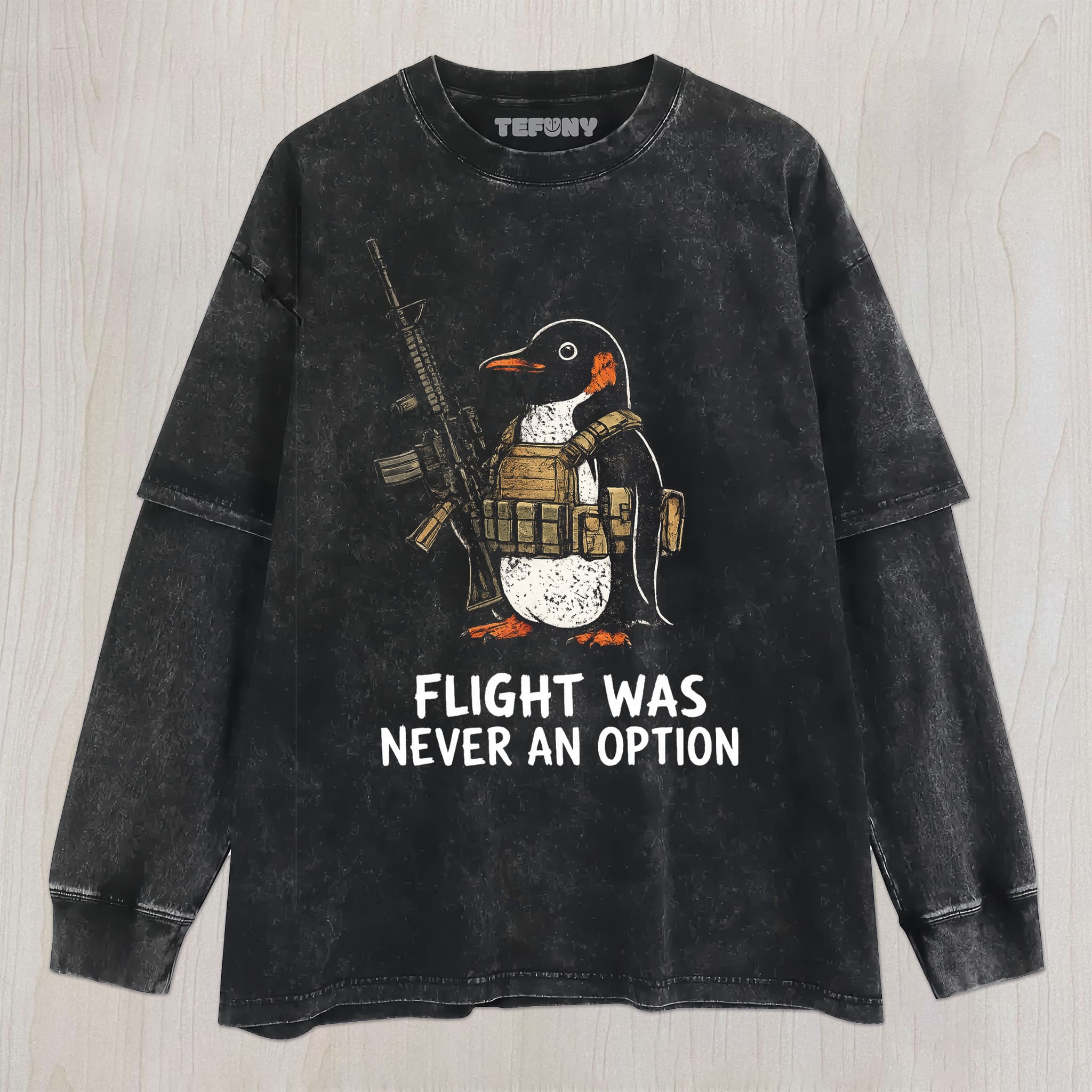 FLIGHT WAS NEVER AN OPTION V5 UNISEX TEE, TANK TOP, LAYERED LS, SWEATSHIRT & HOODIE