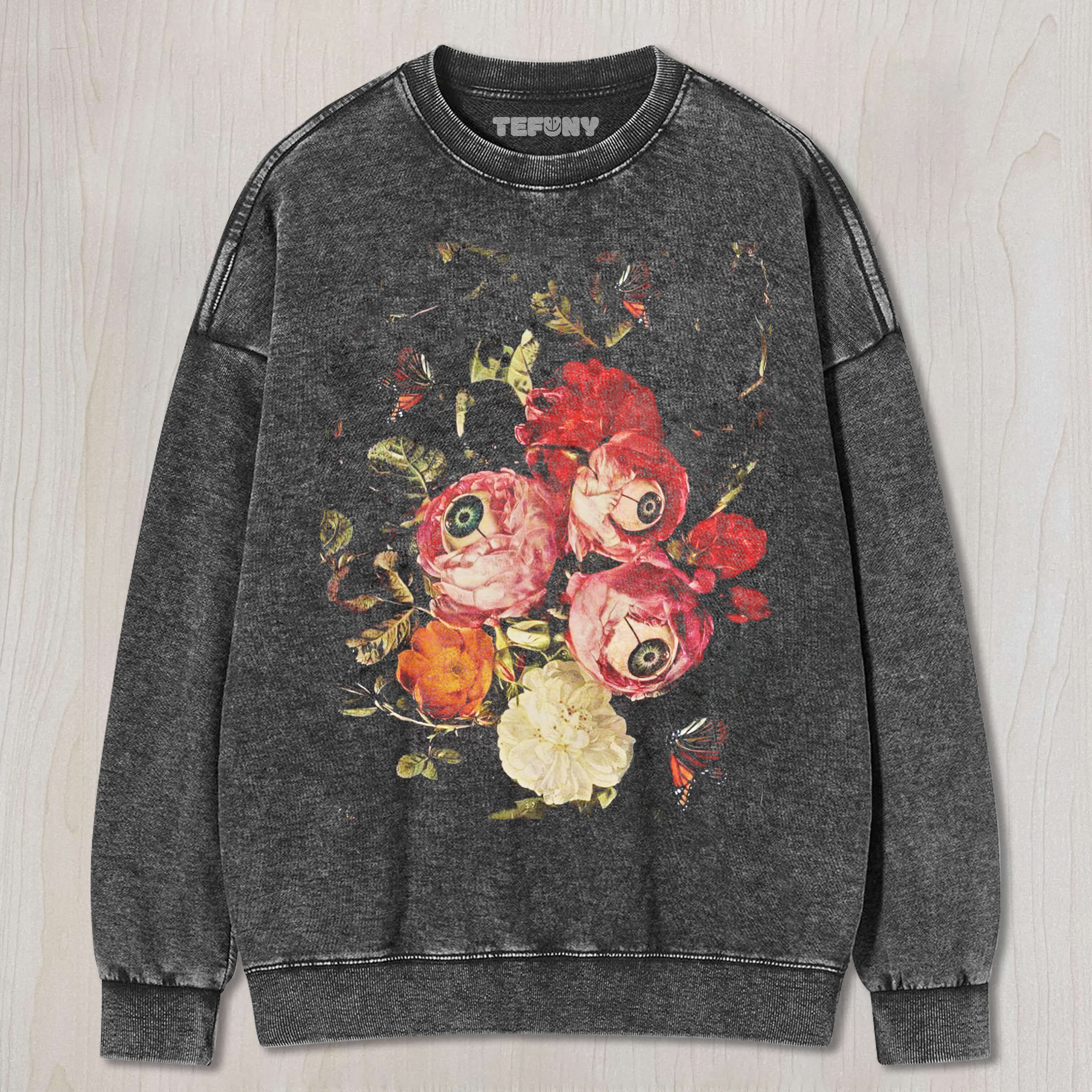 FLOWER BUDS SPROUTED HUMAN EYES T-SHIRT & LONG SLEEVES & HOODIES