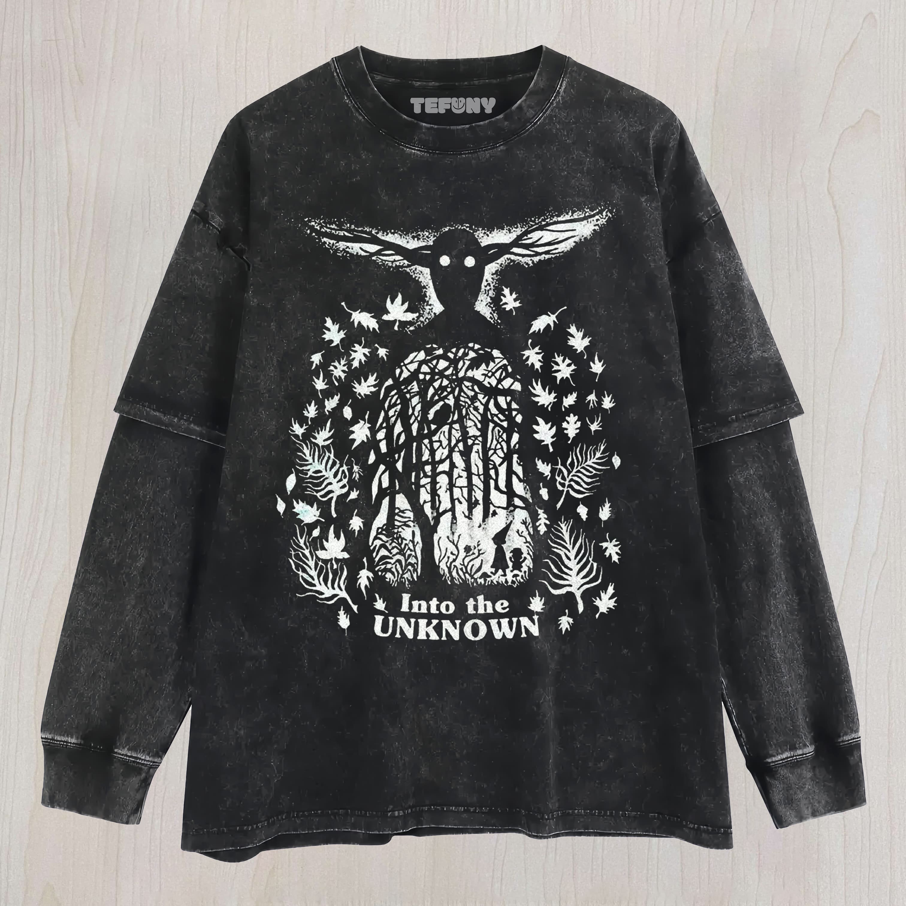 FOREST SPIRIT SILHOUETTE VINTAGE WASHED UNISEX TEE, TANK TOP, LAYERED LS, SWEATSHIRT & HOODIE