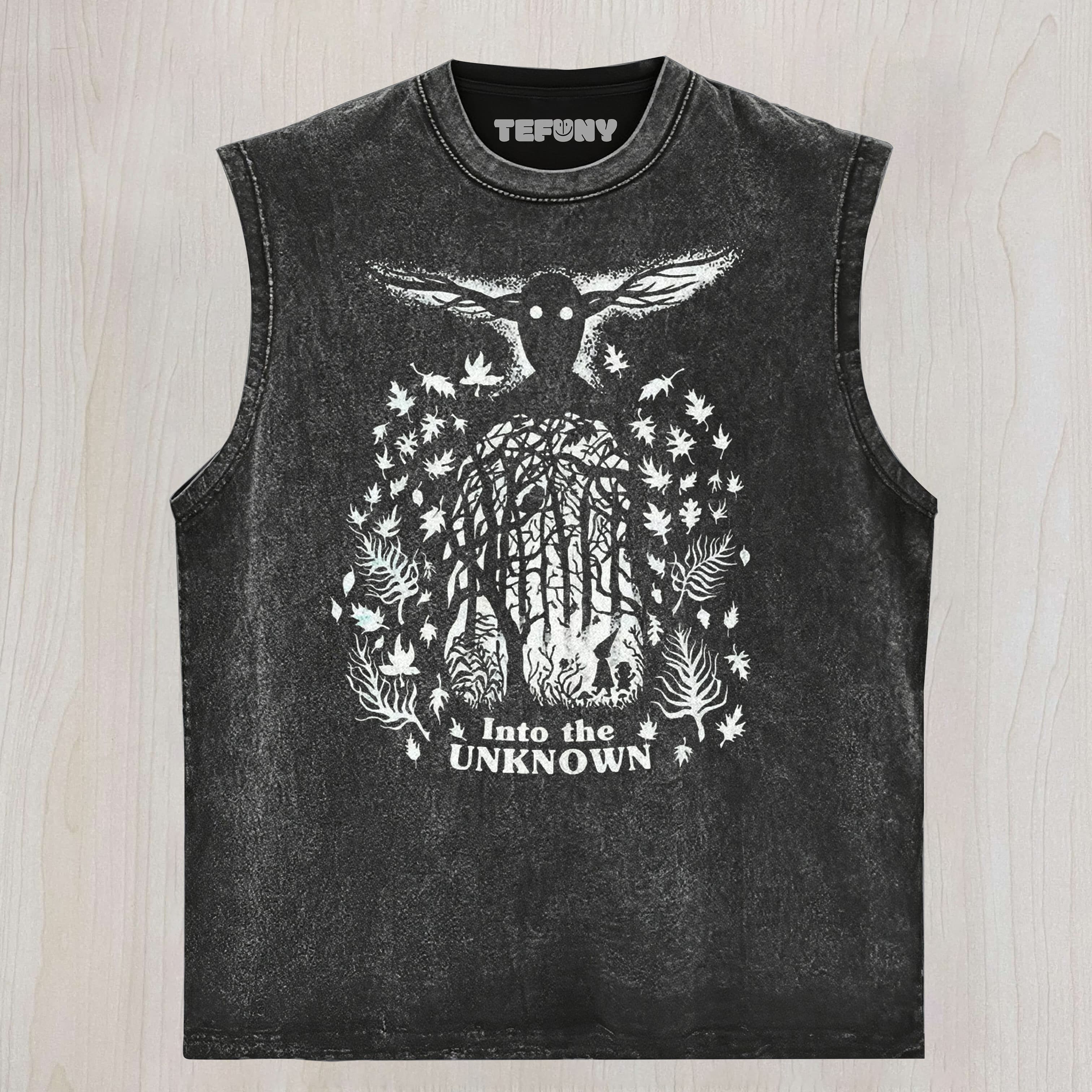 FOREST SPIRIT SILHOUETTE VINTAGE WASHED UNISEX TEE, TANK TOP, LAYERED LS, SWEATSHIRT & HOODIE