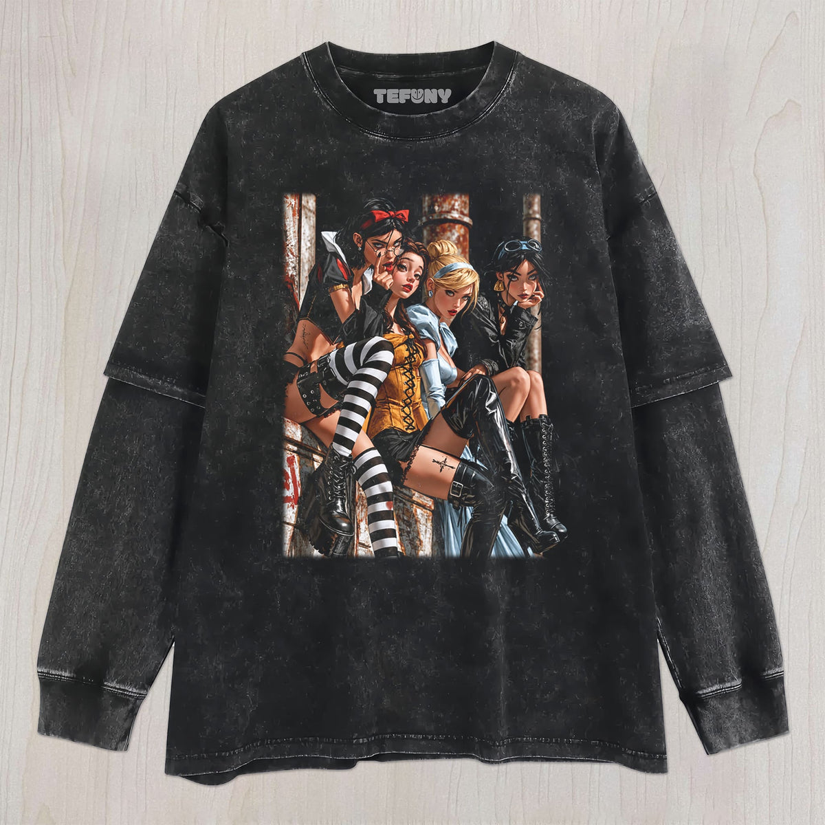FOUR PRINCESSES UNISEX TEE, TANK TOP, LAYERED LS, SWEATSHIRT & HOODIE