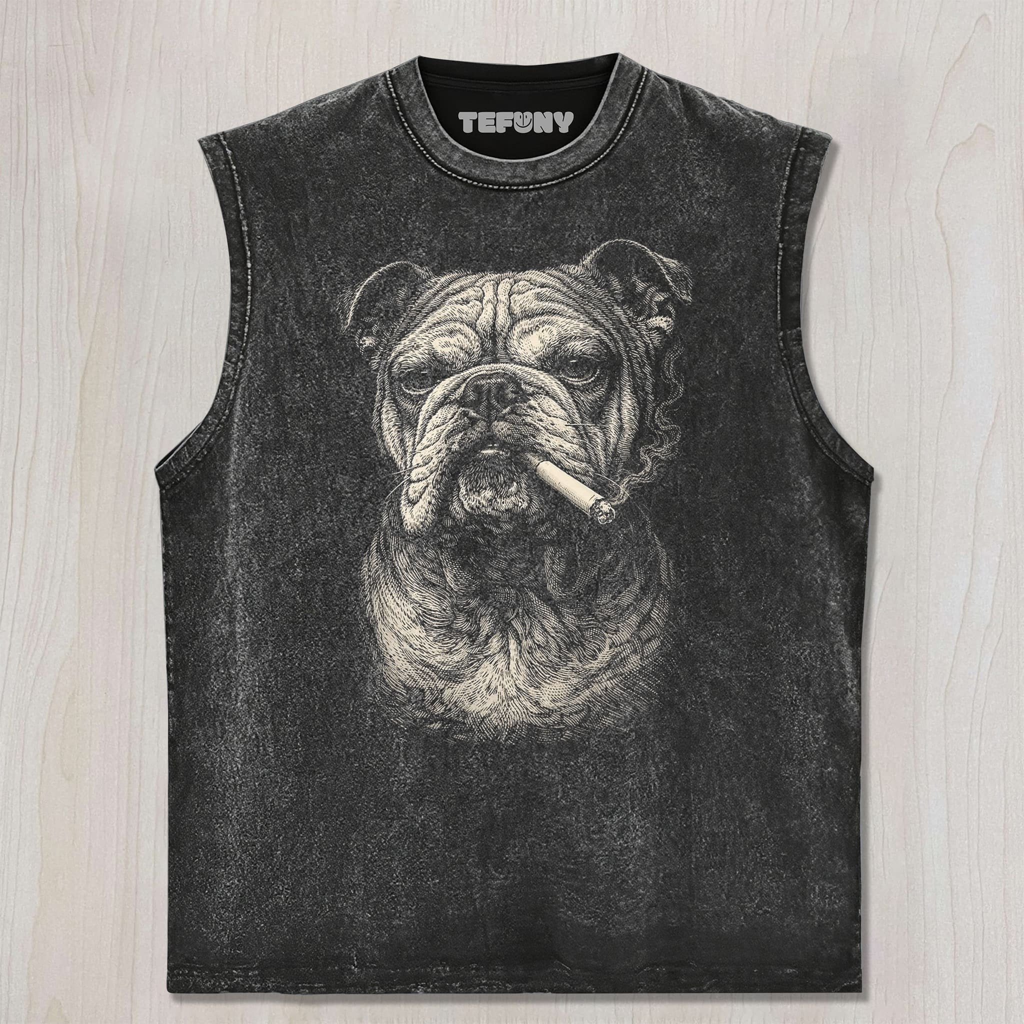 FRENCH BULLDOG SMOKING UNISEX TEE, TANK TOP, LAYERED LS, SWEATSHIRT & HOODIE
