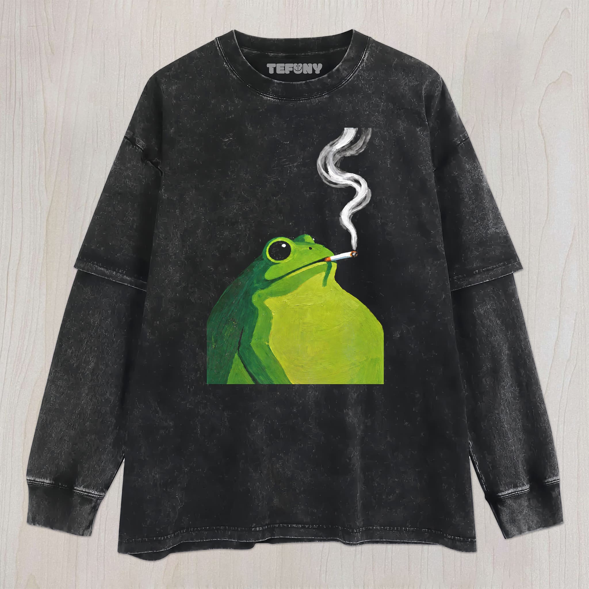 FROG SMOKING UNISEX TEE, TANK TOP, LAYERED LS, SWEATSHIRT & HOODIE