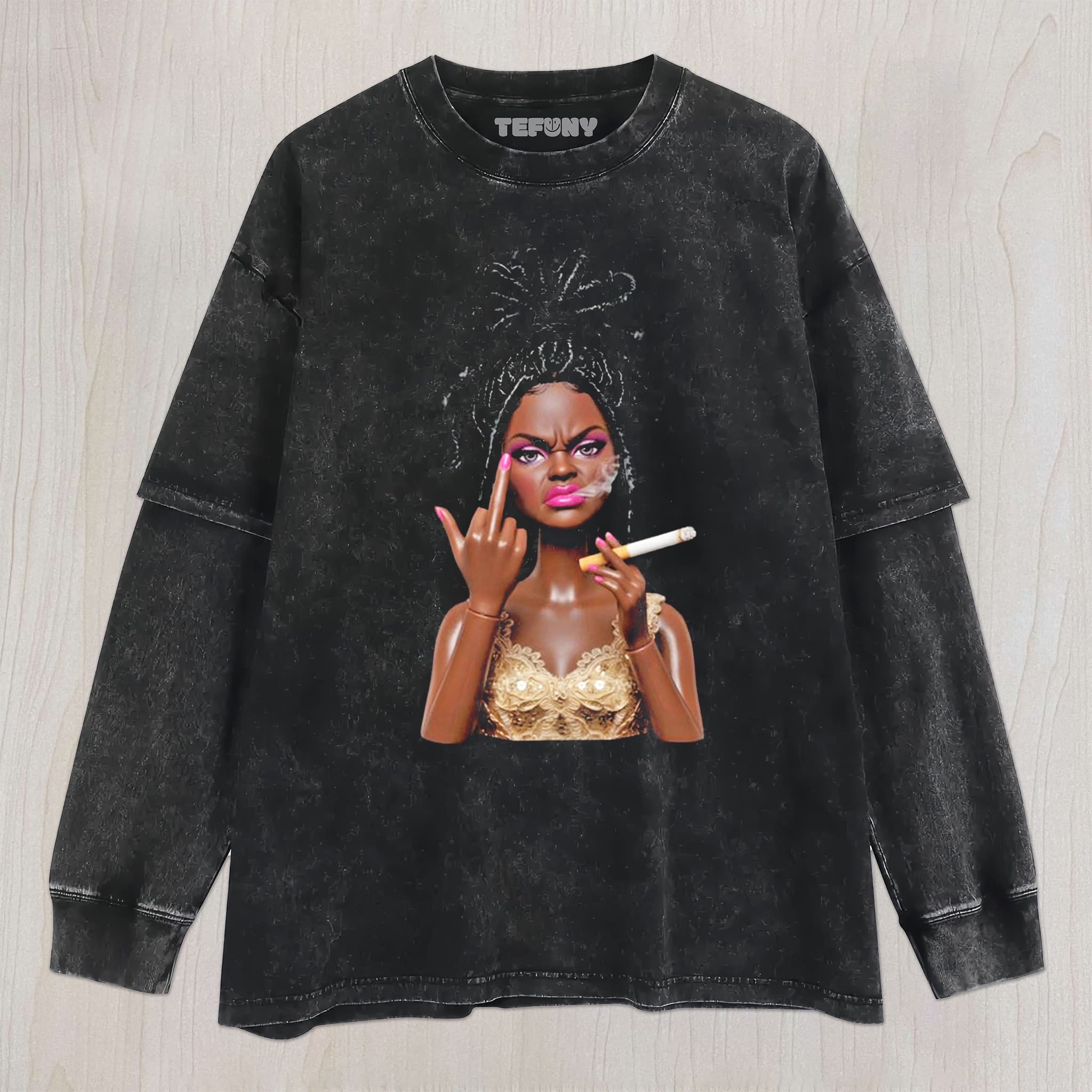 FUCK OFF DOLL MEME UNISEX TEE, TANK TOP, LAYERED LS, SWEATSHIRT & HOODIE