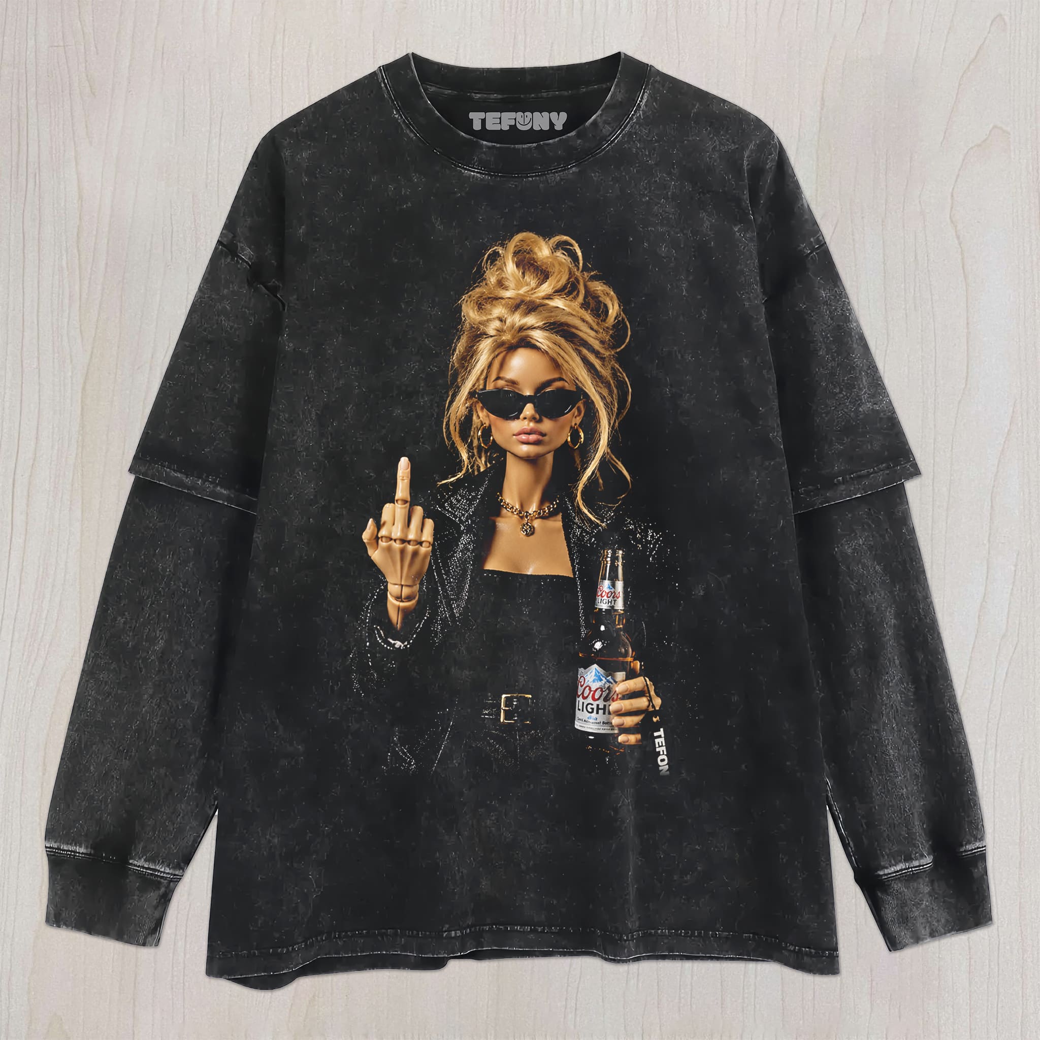 FUCK OFF DOLL MEME V1 UNISEX TEE, TANK TOP, LAYERED LS, SWEATSHIRT & HOODIE