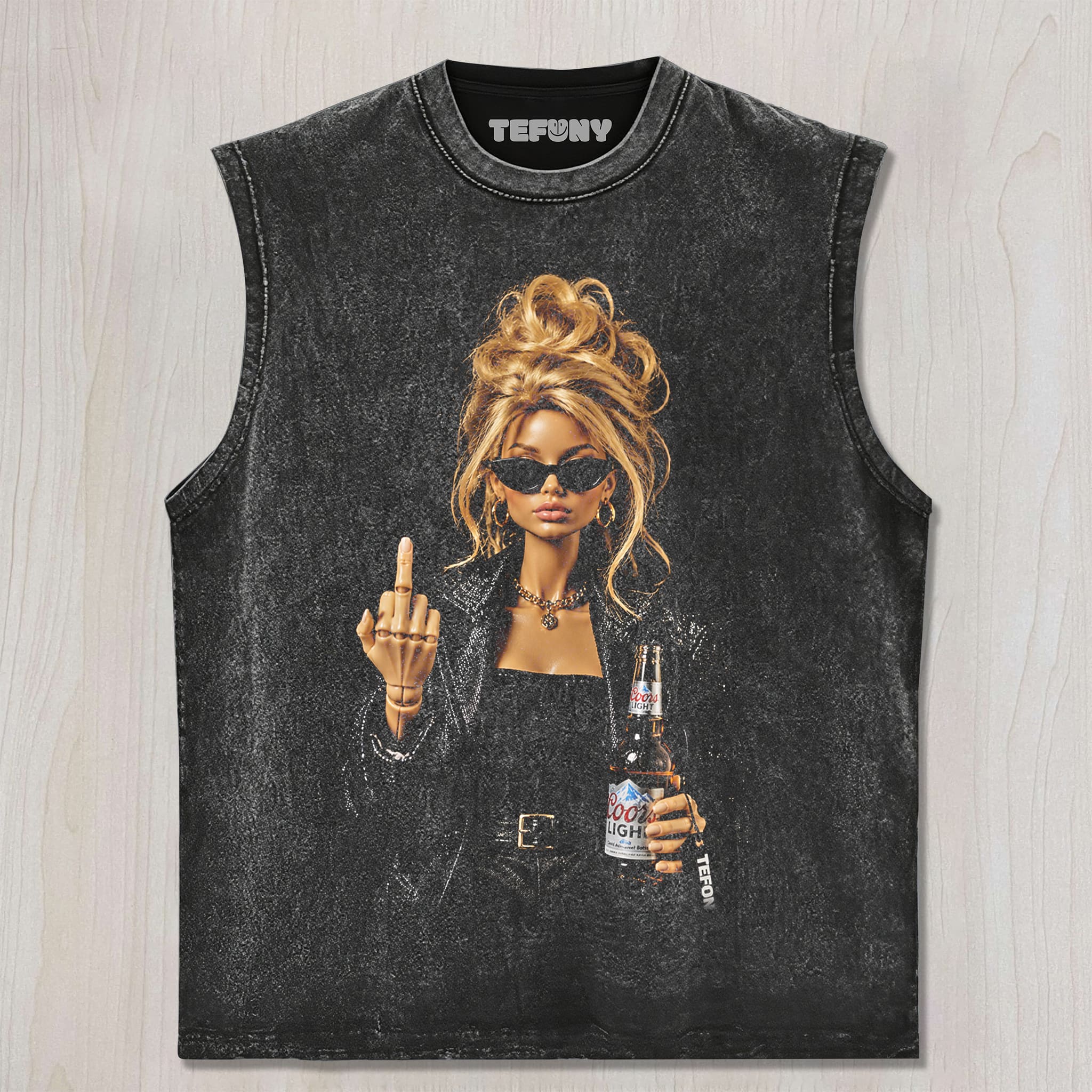 FUCK OFF DOLL MEME V1 UNISEX TEE, TANK TOP, LAYERED LS, SWEATSHIRT & HOODIE
