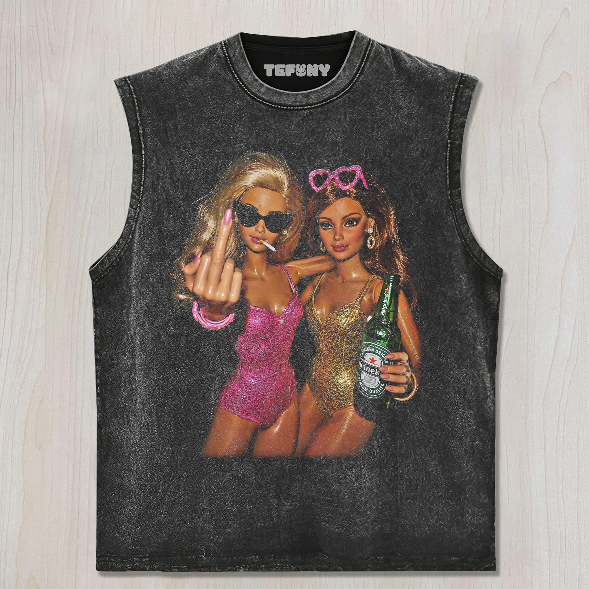 FUCK OFF DOLL MEME V3 UNISEX TEE, TANK TOP, LAYERED LS, SWEATSHIRT & HOODIE