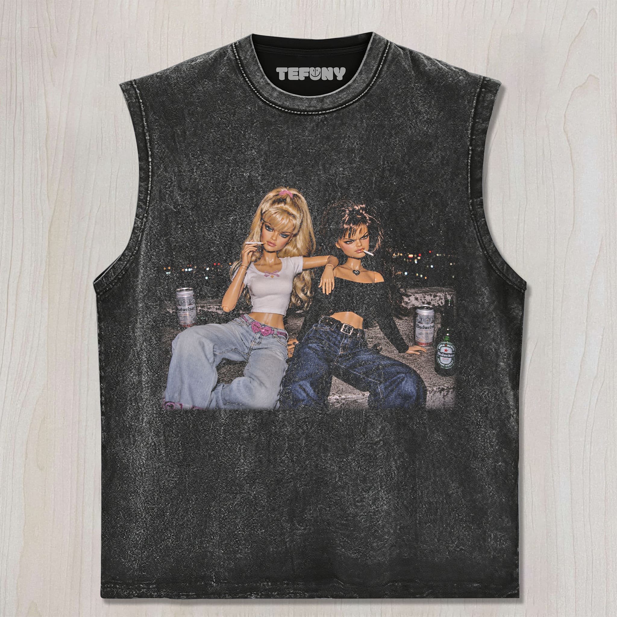 FUCK OFF DOLL MEME V4 UNISEX TEE, TANK TOP, LAYERED LS, SWEATSHIRT & HOODIE