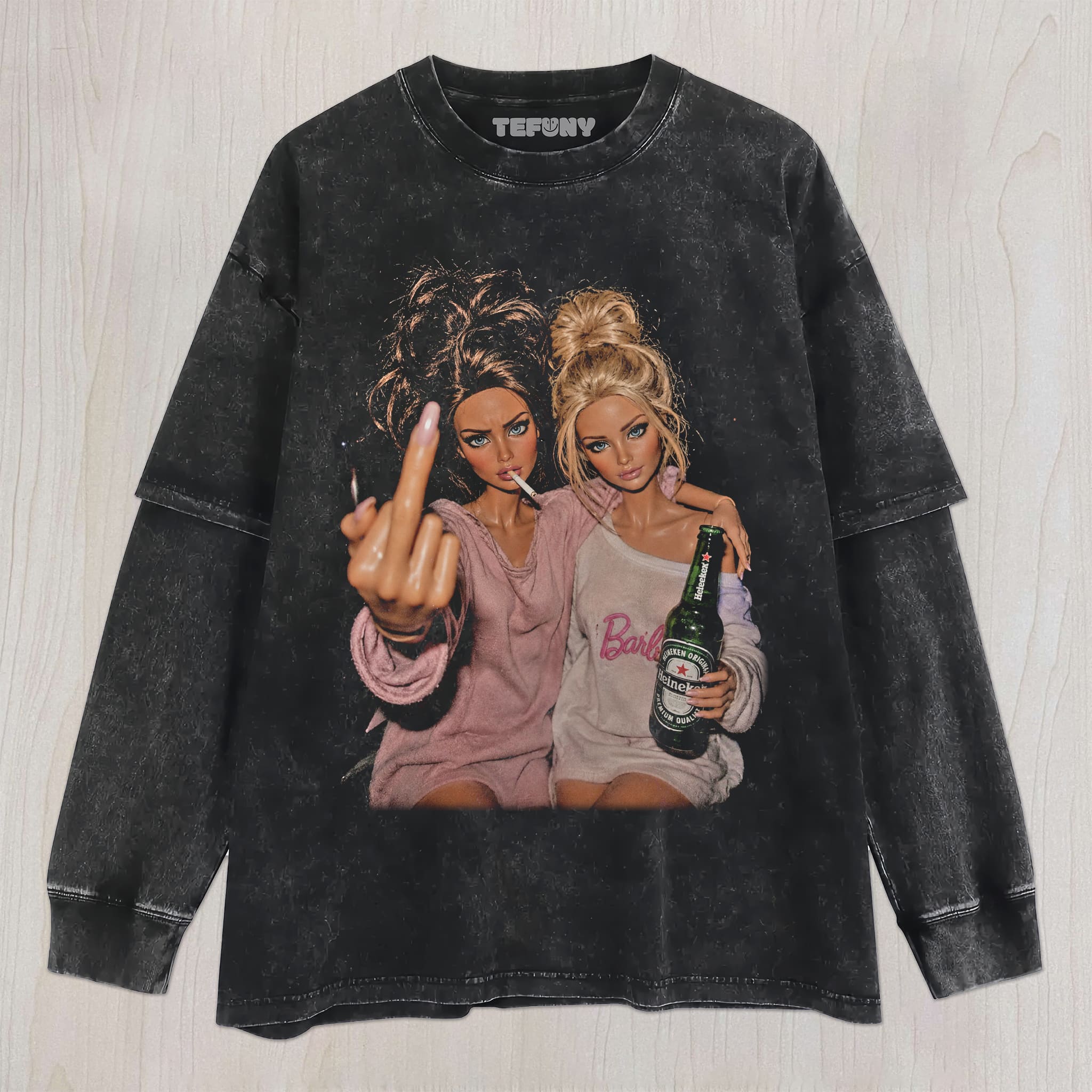 FUCK OFF DOLL MEME V6 UNISEX TEE, TANK TOP, LAYERED LS, SWEATSHIRT & HOODIE
