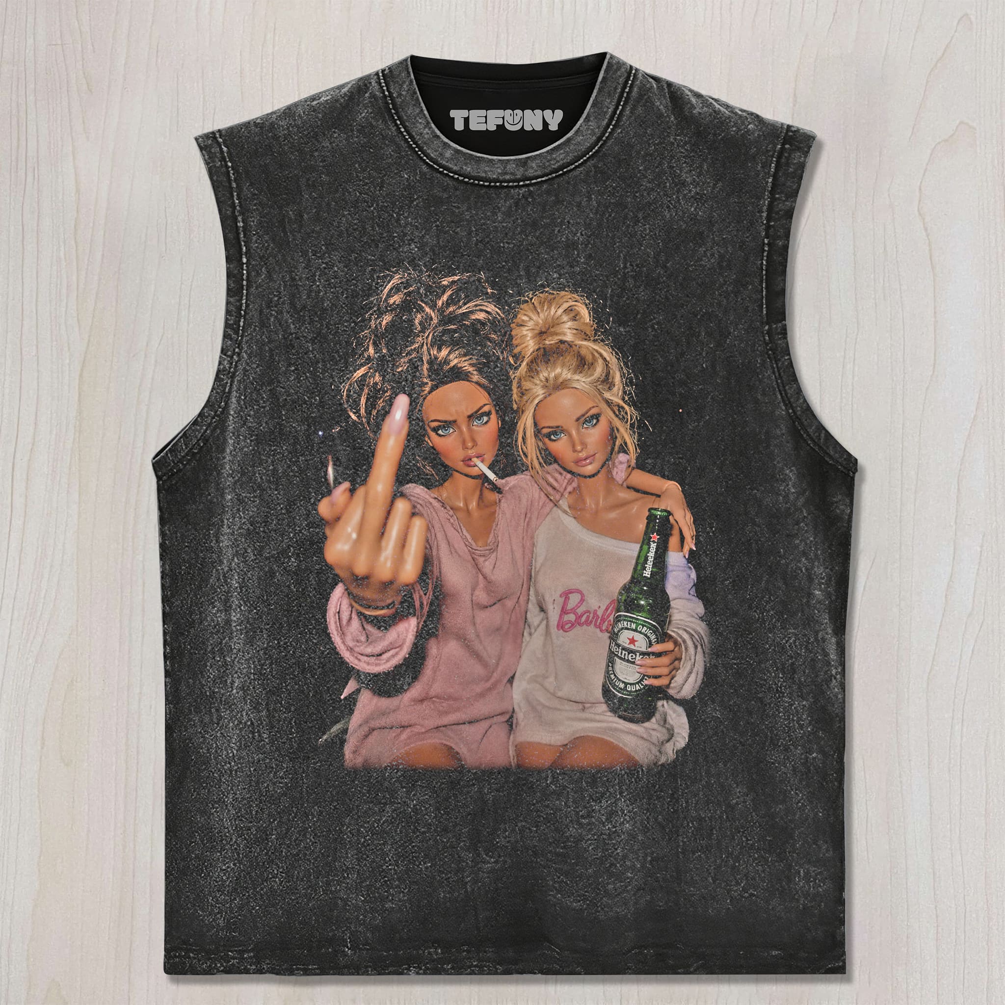 FUCK OFF DOLL MEME V6 UNISEX TEE, TANK TOP, LAYERED LS, SWEATSHIRT & HOODIE