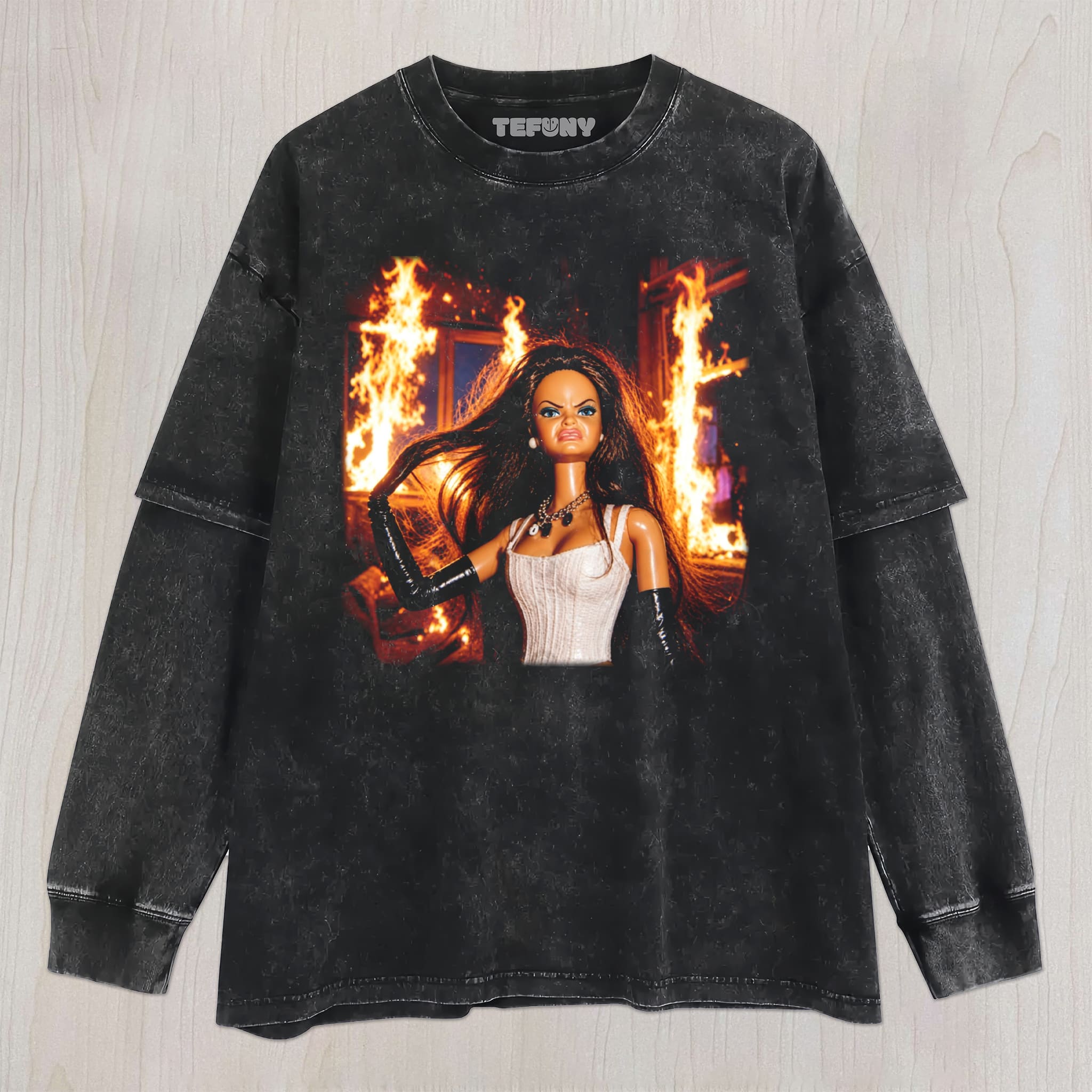 FUCK OFF DOLL MEME V7 UNISEX TEE, TANK TOP, LAYERED LS, SWEATSHIRT & HOODIE