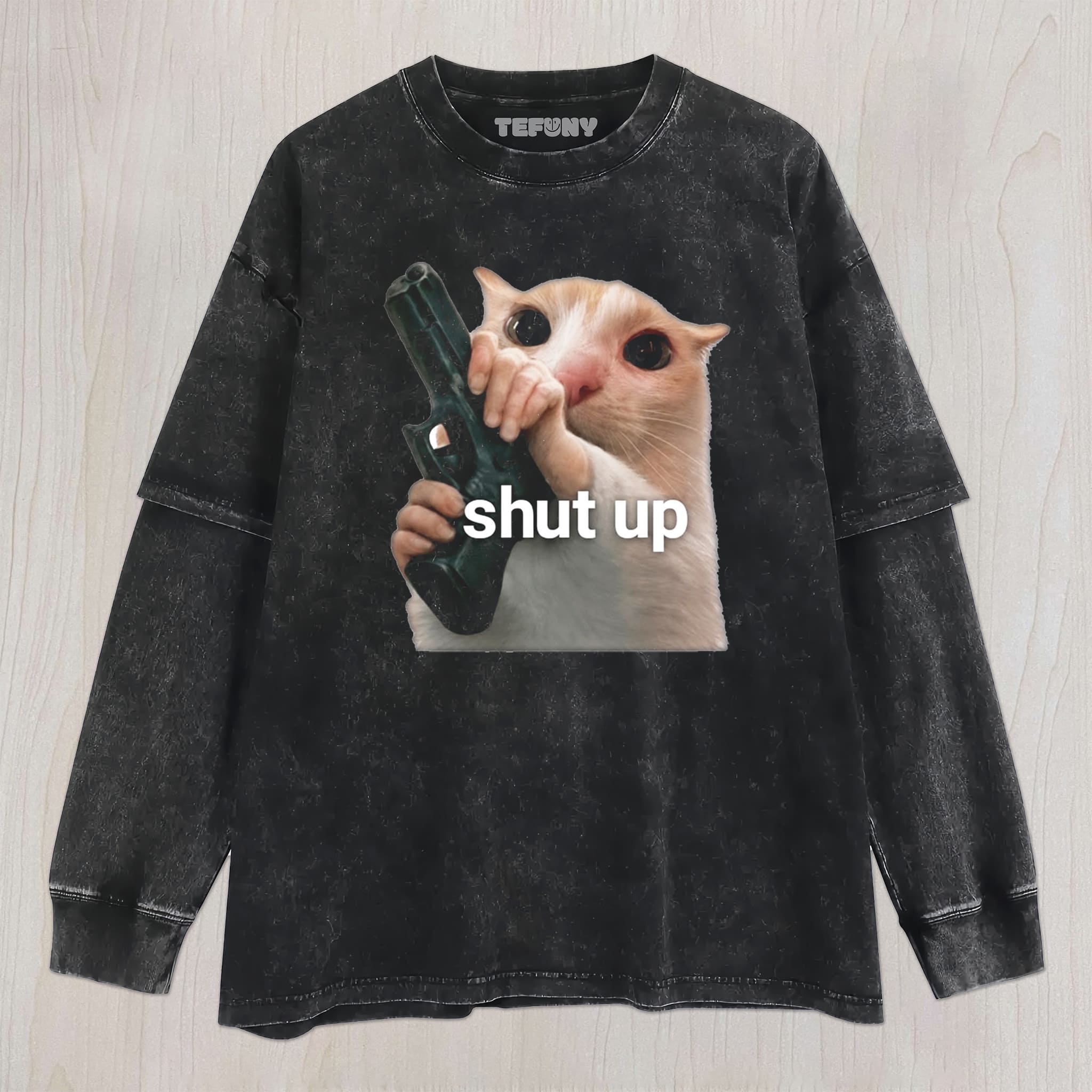 FUNNY CAT MEME UNISEX TEE, TANK TOP, LAYERED LS, SWEATSHIRT & HOODIE