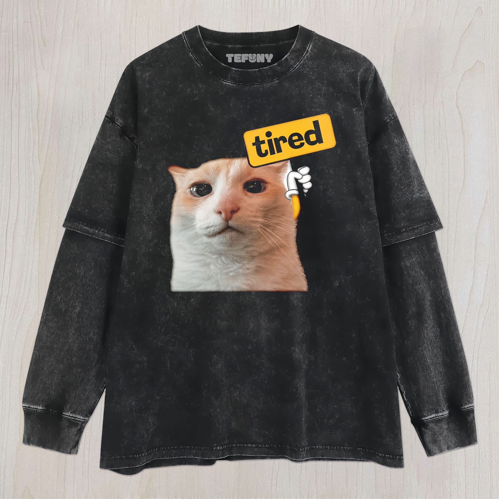 FUNNY CAT MEME V7 UNISEX TEE, TANK TOP, LAYERED LS, SWEATSHIRT & HOODIE