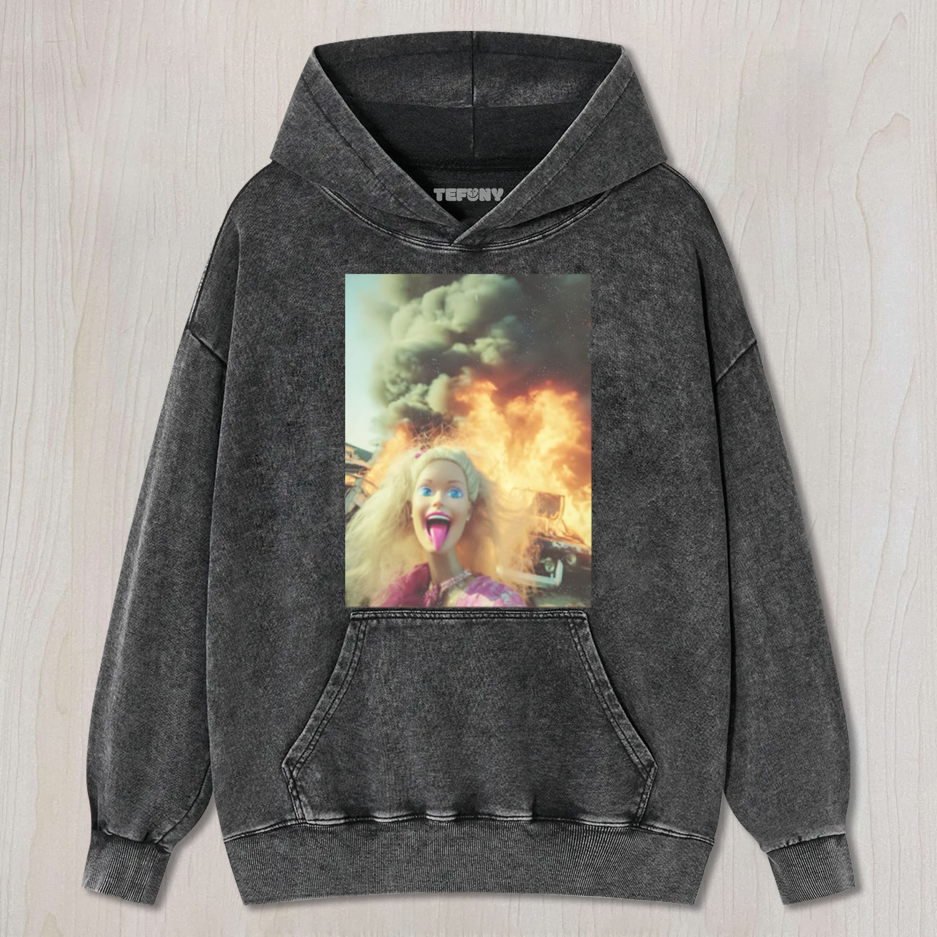 FUNNY DISGUSTING DOLL FACE MEME SMOKING UNISEX TEE, TANK TOP, LAYERED LS, SWEATSHIRT & HOODIE