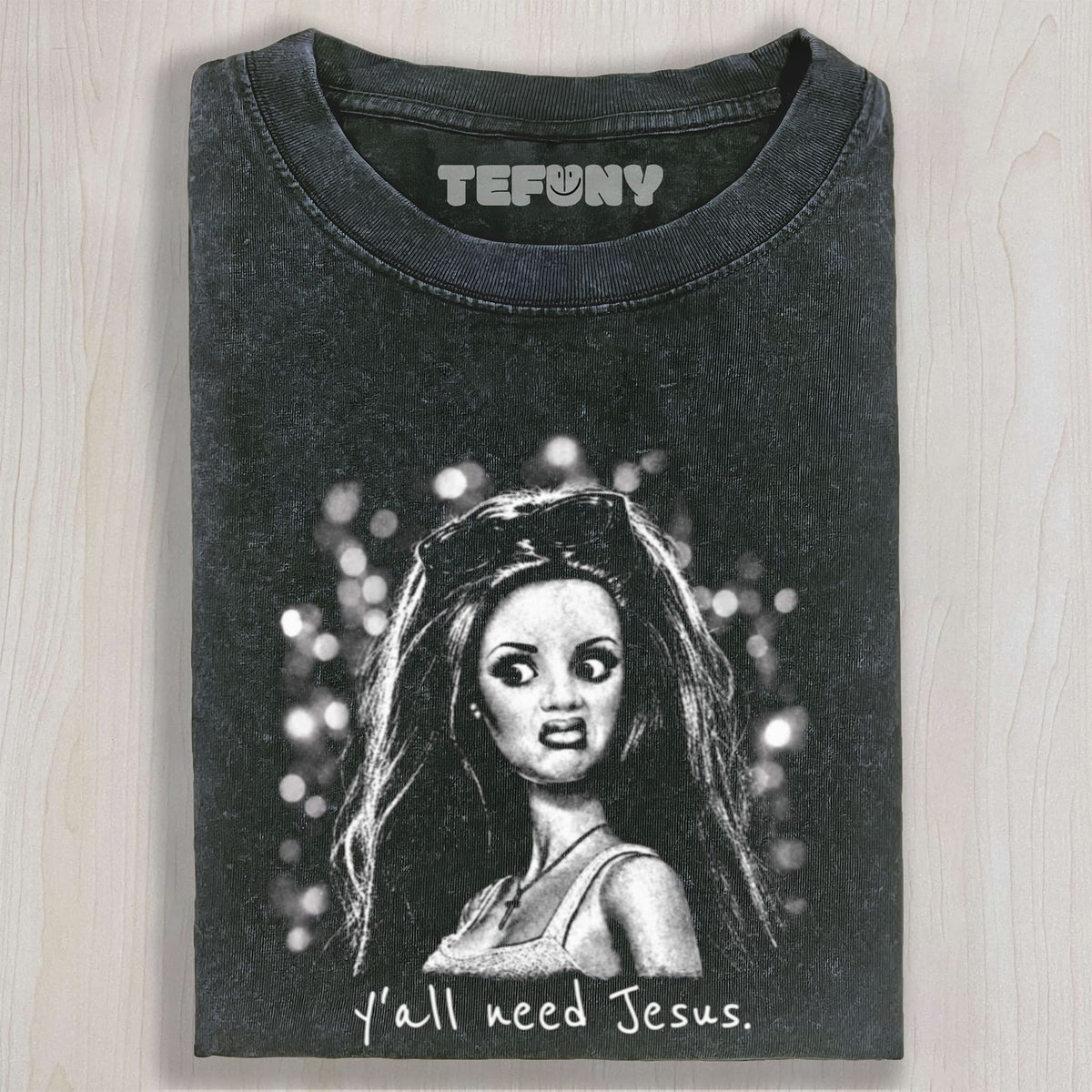 FUNNY DOLL FACE MEME V3 UNISEX TEE, TANK TOP, LAYERED LS, SWEATSHIRT & HOODIE