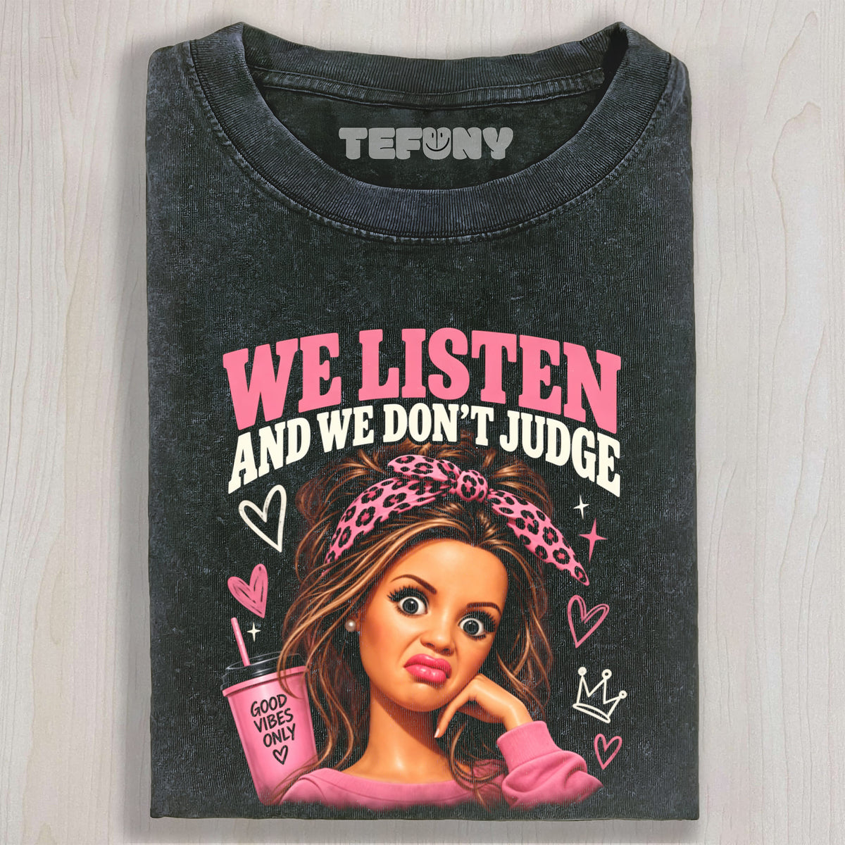 FUNNY DOLL FACE MEME V6 UNISEX TEE, TANK TOP, LAYERED LS, SWEATSHIRT & HOODIE