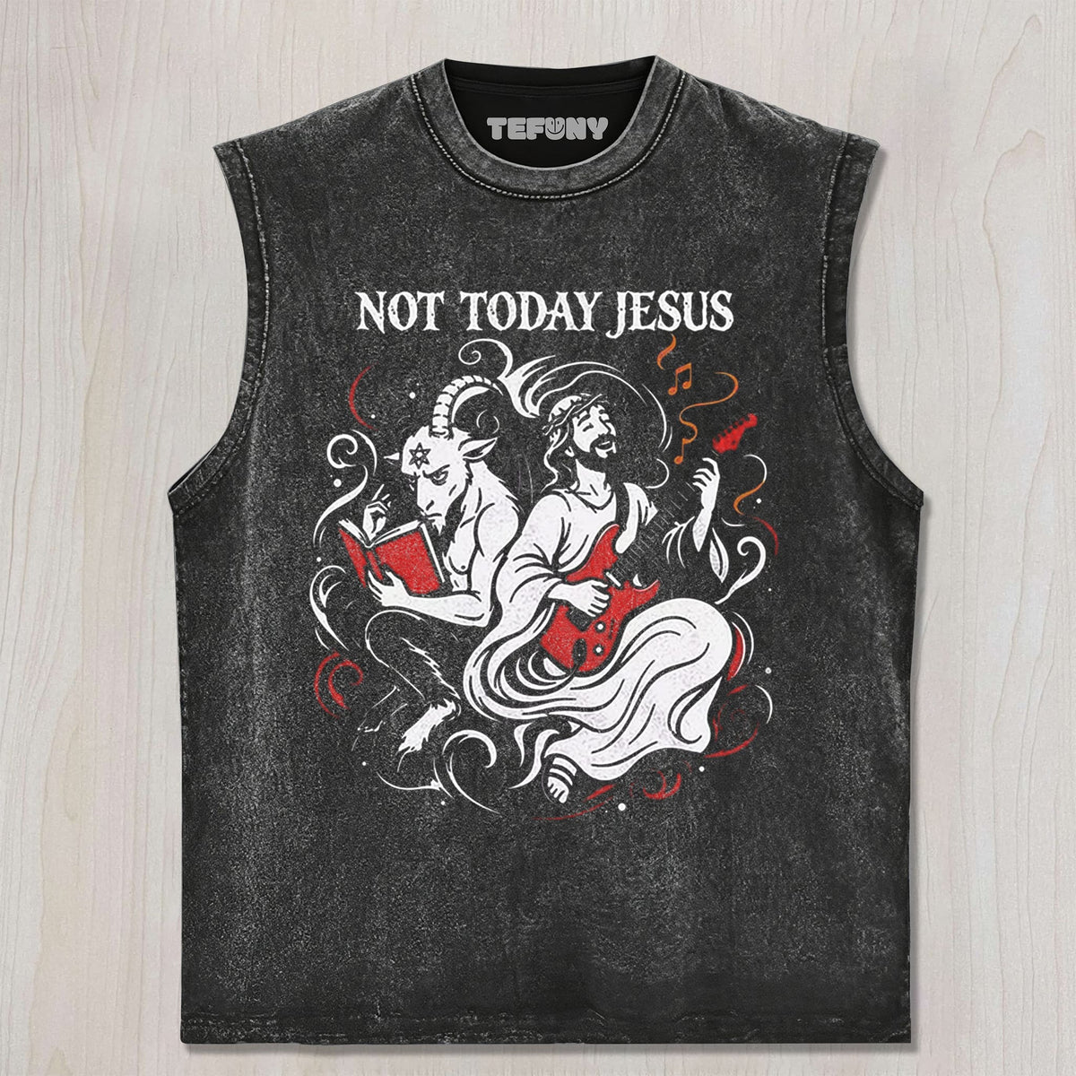 FUNNY NOT TODAY JESUS V2 UNISEX TEE, TANK TOP, LAYERED LS, SWEATSHIRT & HOODIE