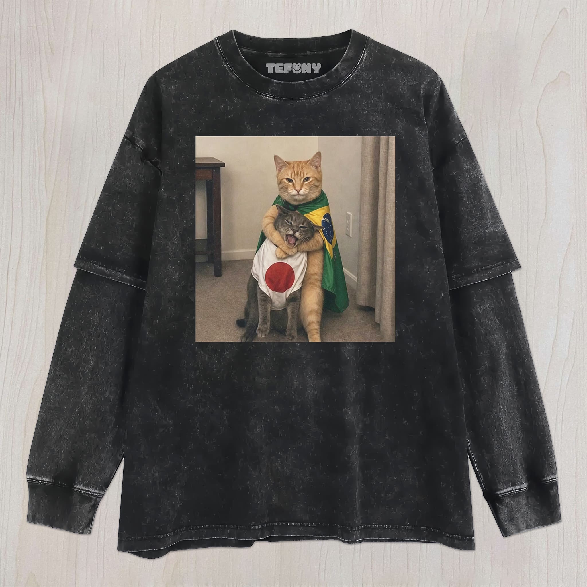 FUNNY SOCCER CAT UNISEX TEE, TANK TOP, LAYERED LS, SWEATSHIRT & HOODIE