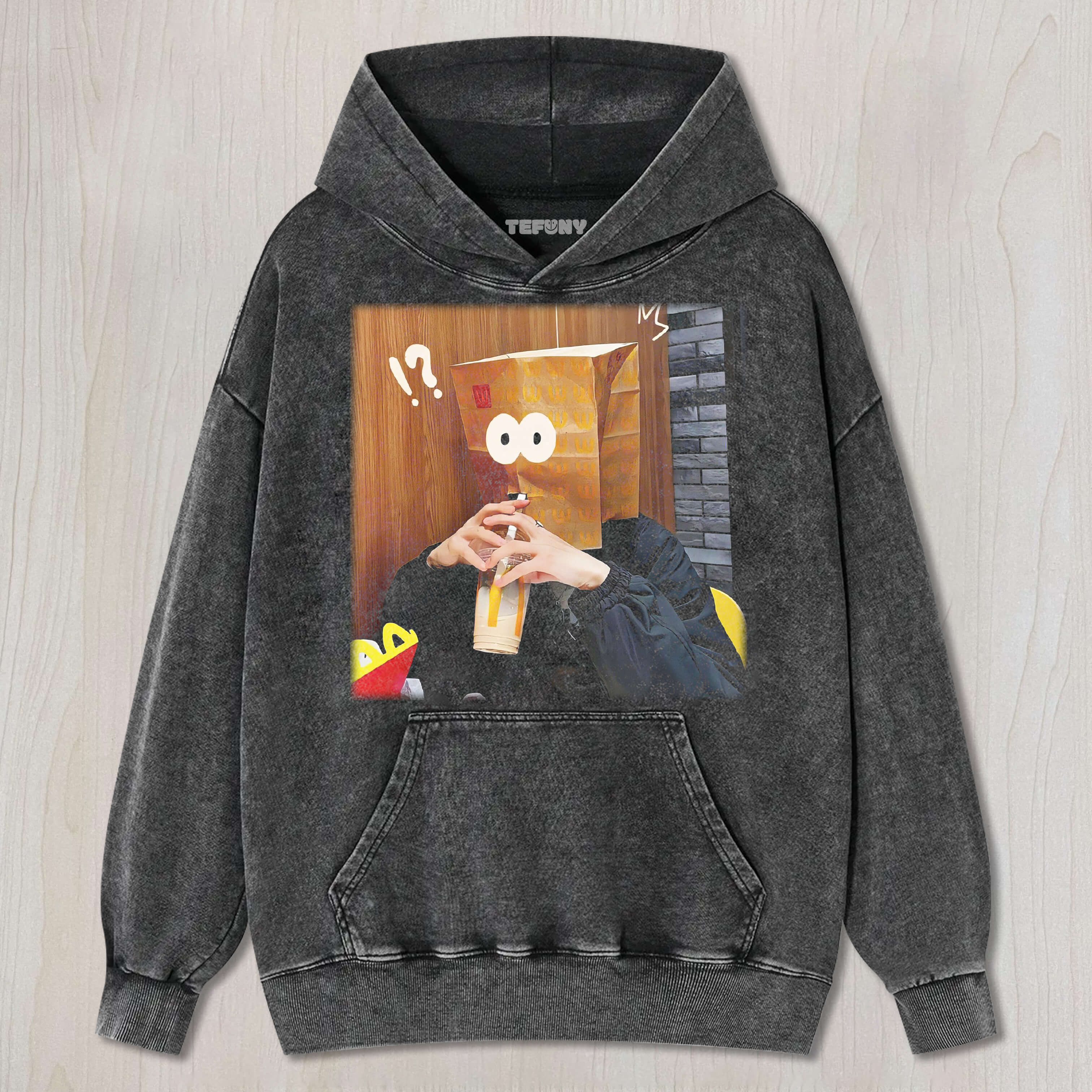 FUNNY CARDBOARD BOX PEOPLE EATING T-SHIRT