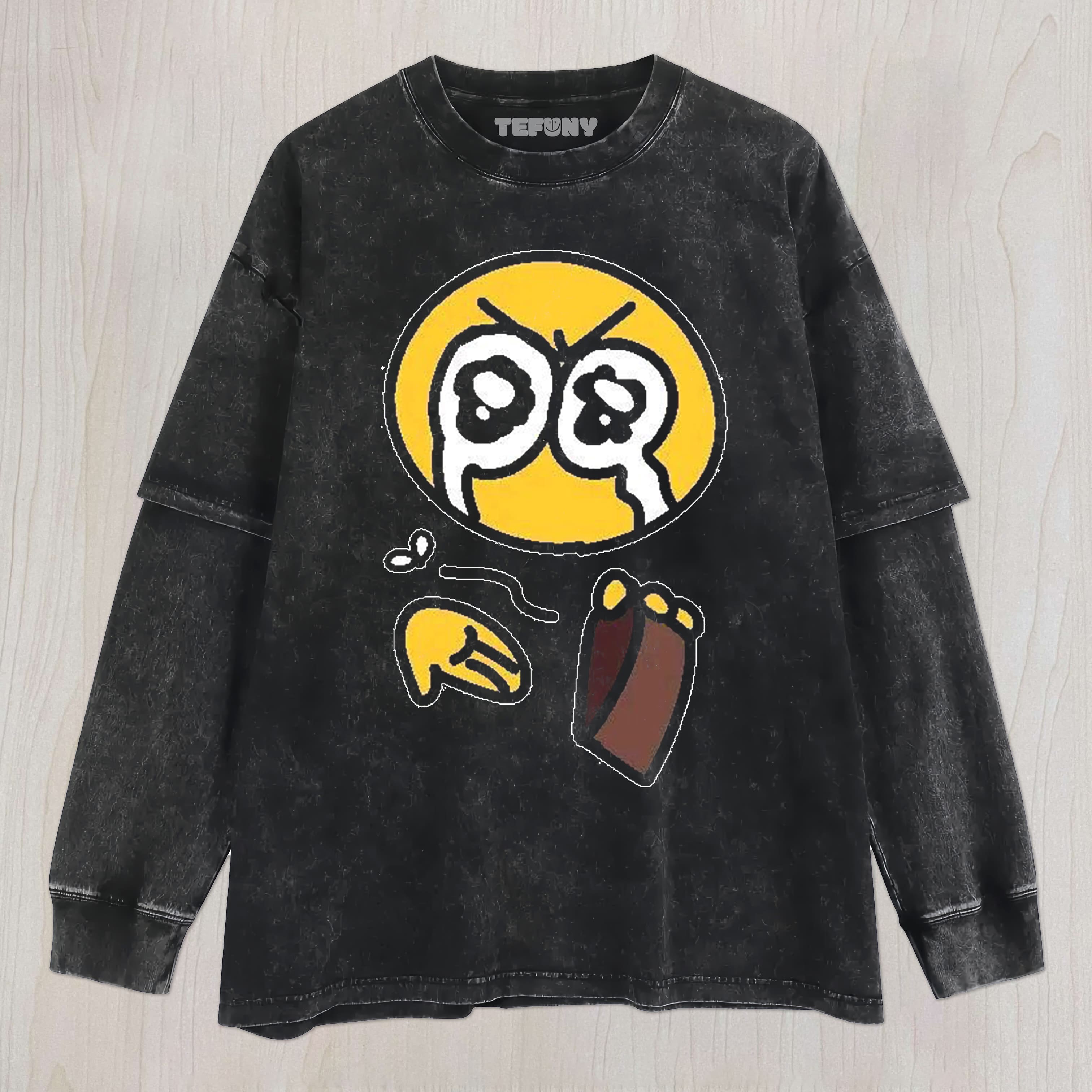 FUNNY EMOJI UNISEX TEE, TANK TOP, LAYERED LS, SWEATSHIRT & HOODIE
