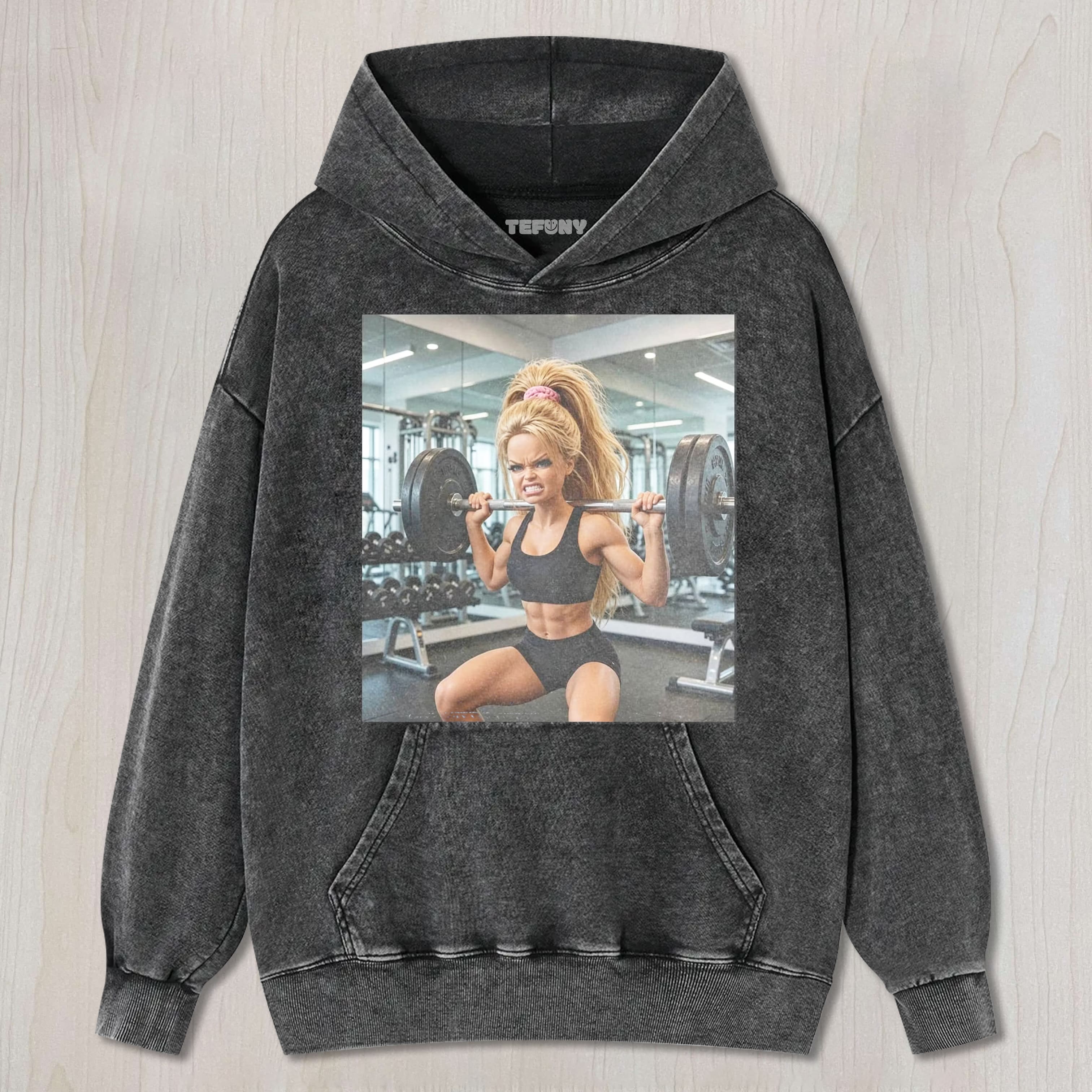 FUNNY GYM DOLL GIRL FACE MEMEV1 UNISEX TEE, TANK TOP, LAYERED LS, SWEATSHIRT & HOODIE