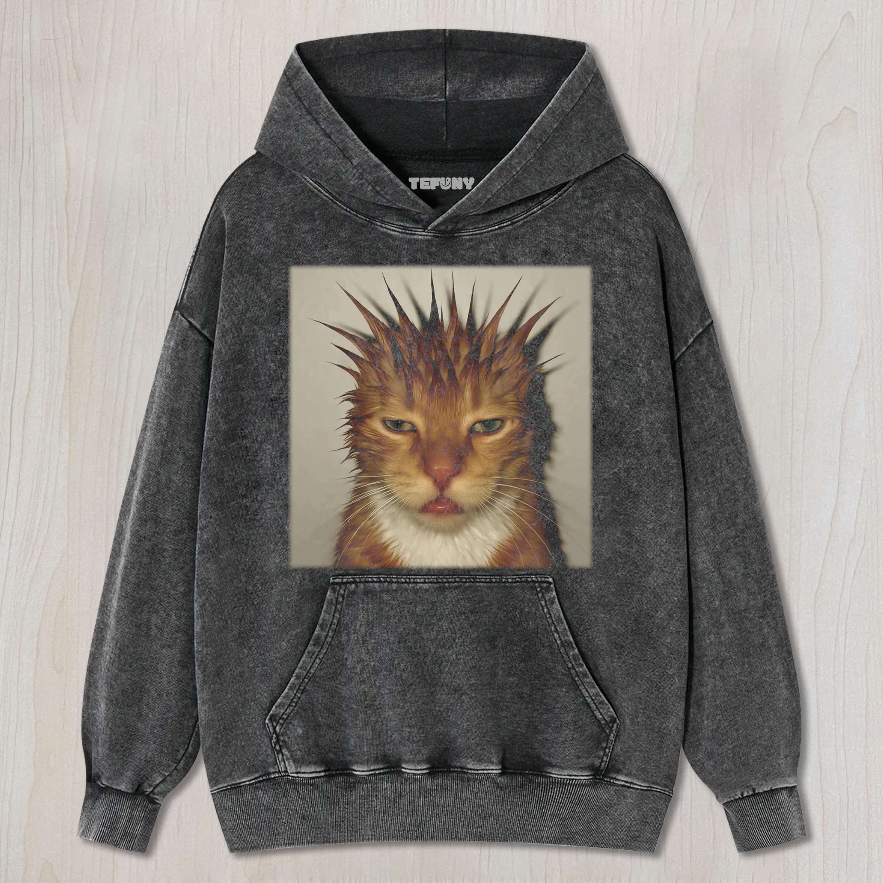 FUNNY HAIR CAT T-SHIRT