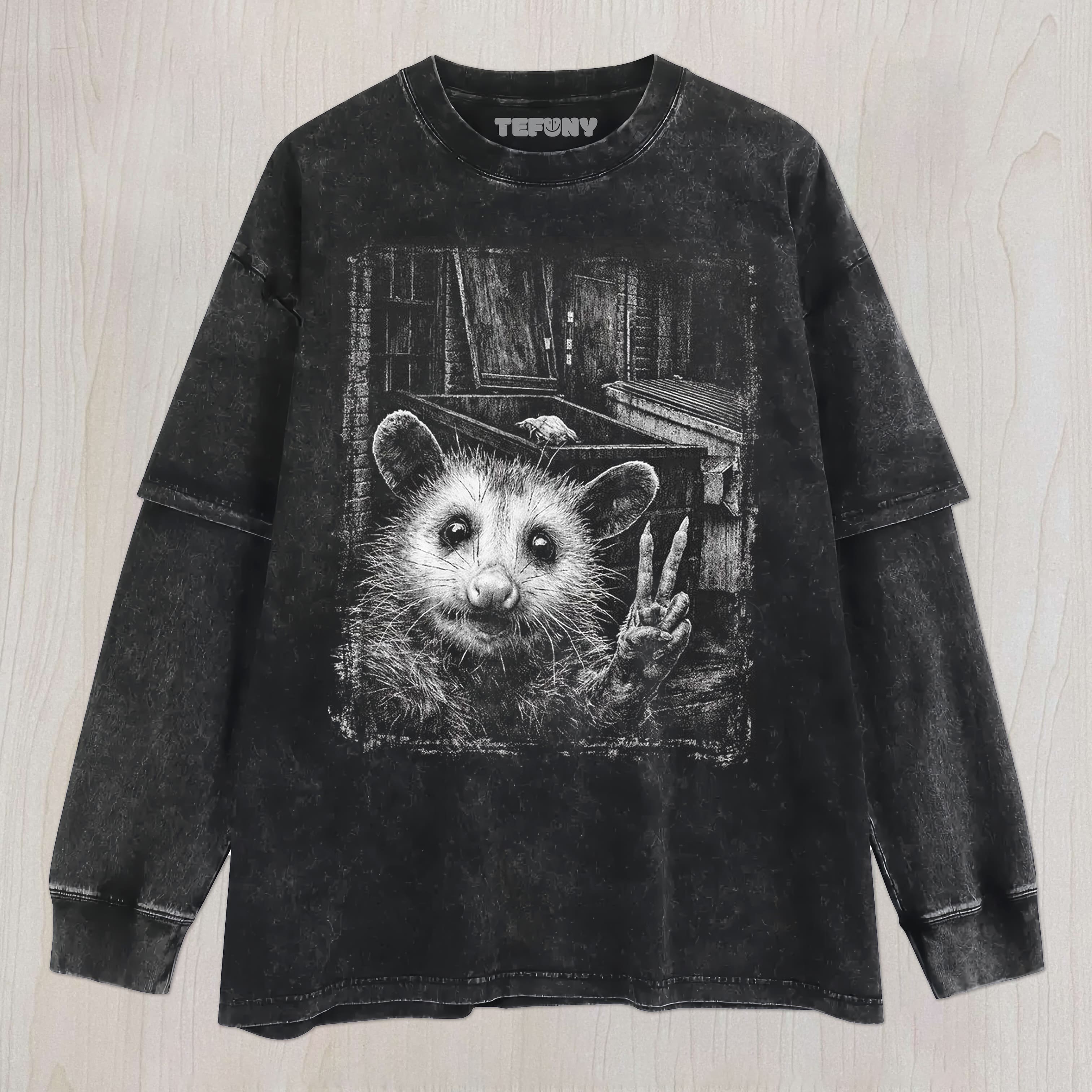 FUNNY OPOSSUM UNISEX TEE, TANK TOP, LAYERED LS, SWEATSHIRT & HOODIE