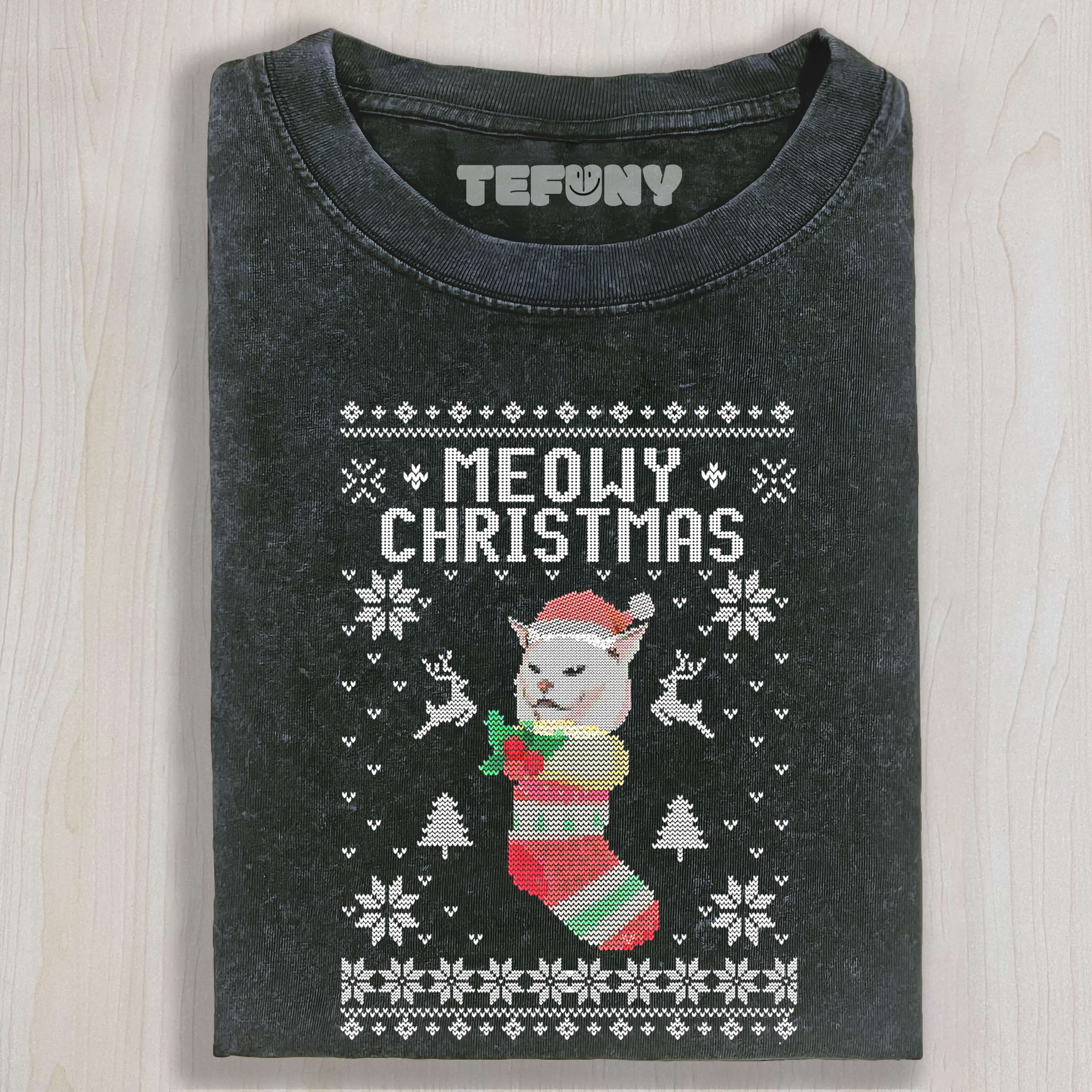 FUN CAT CHRISTMAS V1 TEE & SWEAT & HOOD