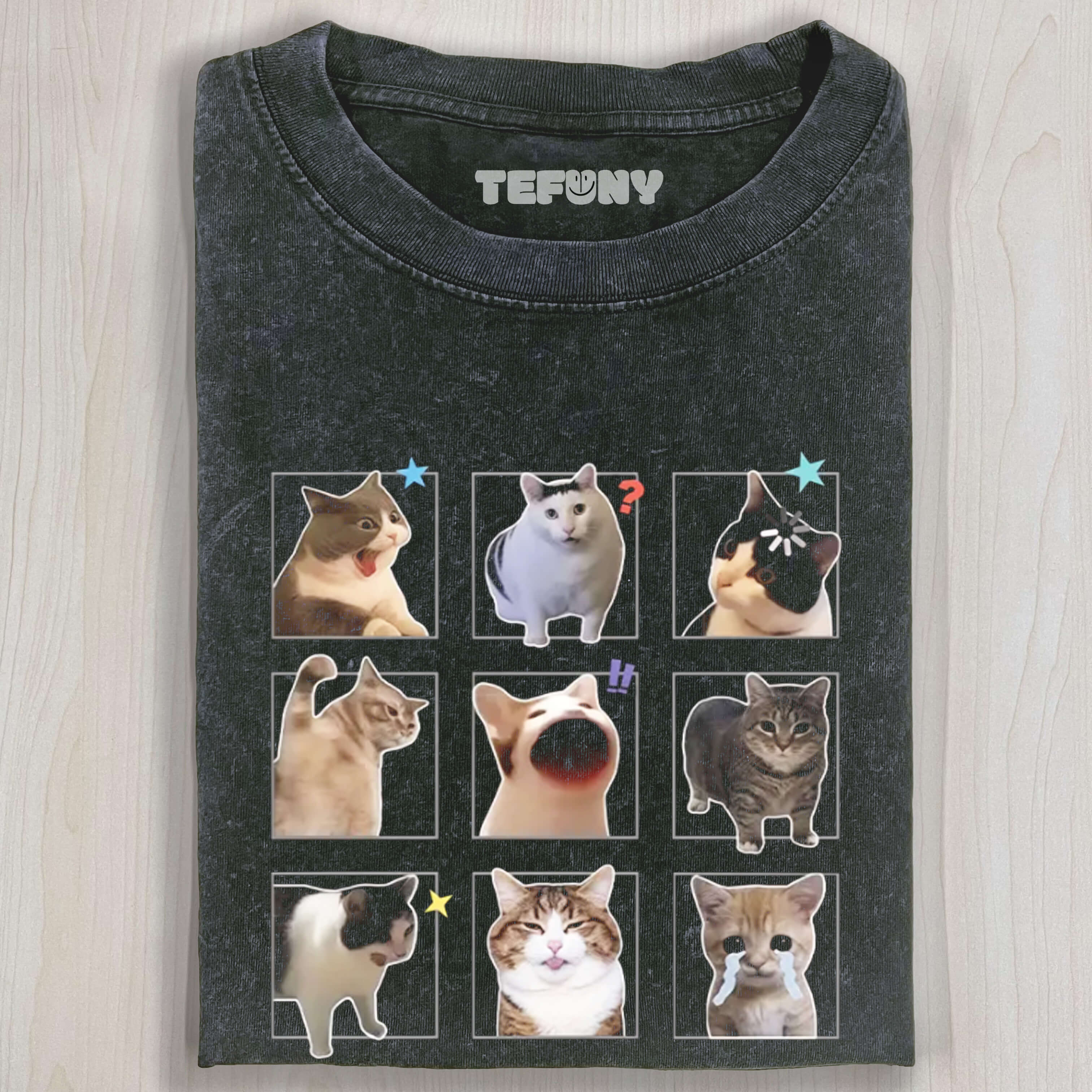 Fun Cat Expression T-Shirt