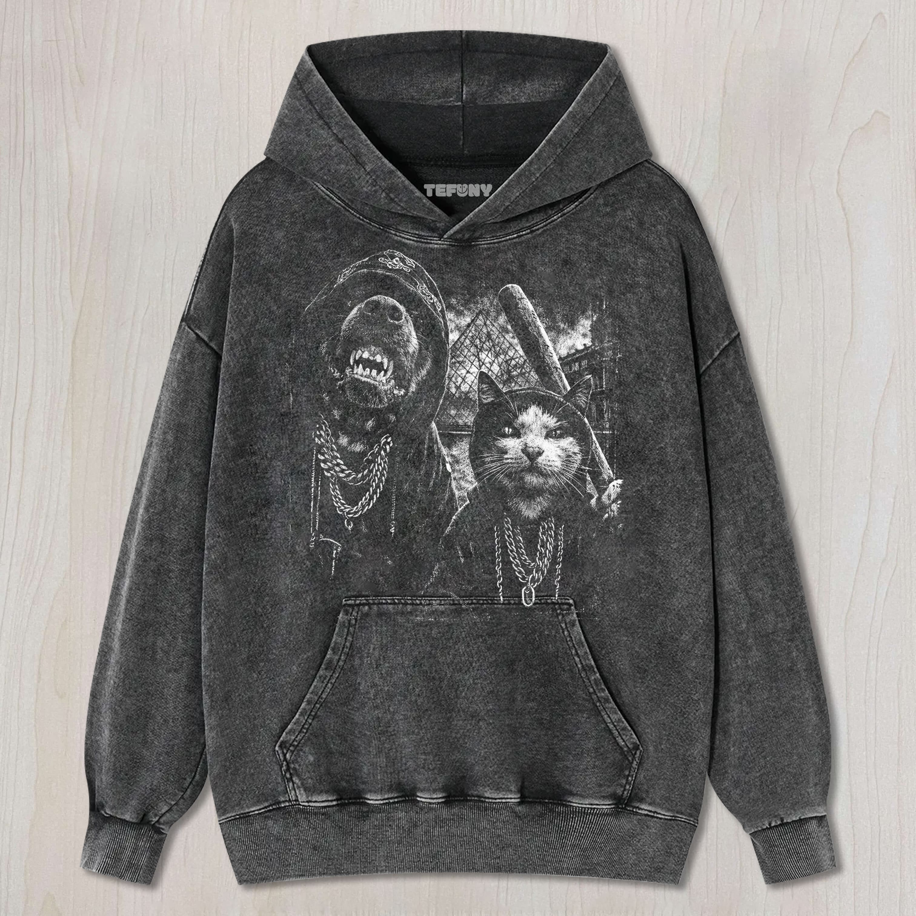 GANGSTER CAT & DOG UNISEX TEE, TANK TOP, LAYERED LS, SWEATSHIRT & HOODIE