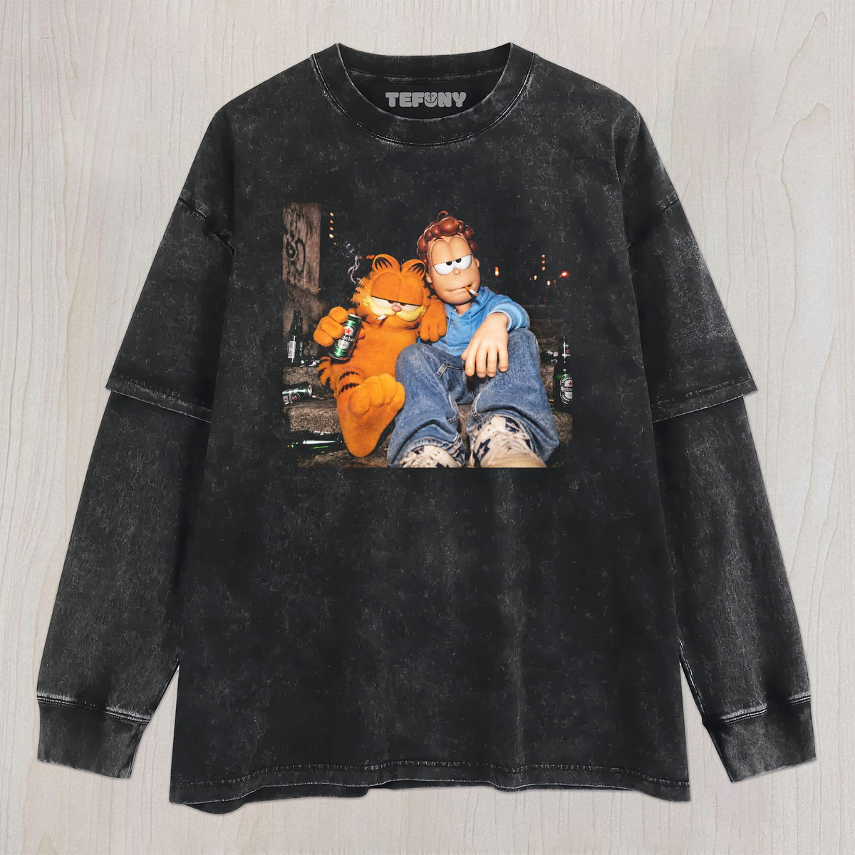 GARFIELD REBEL VIBES TEE V3 UNISEX TEE, TANK TOP, LAYERED LS, SWEATSHIRT & HOODIE